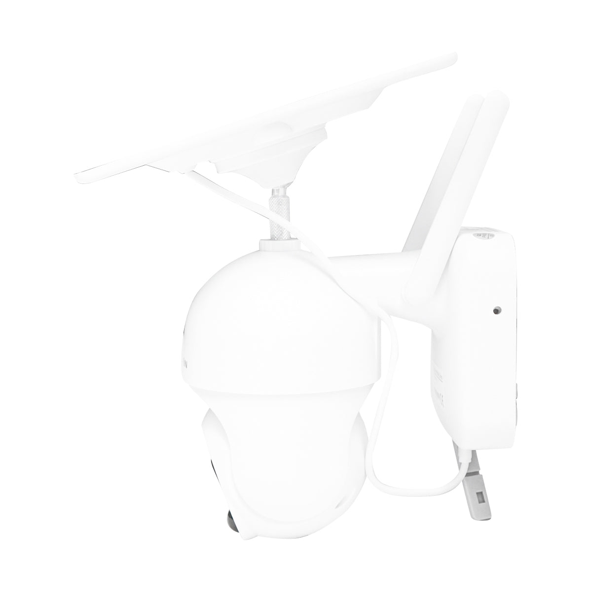 Dupla lencsés felügyeleti kamera, 4 MP, 4G SIM + WIFI 2.4GHz, 7.6W napelemmel, 18650 mAh akkumulátor, 360° PTZ, PIR mozgásérzékelő, riasztás, éjjellátás, iCSee alkalmazás