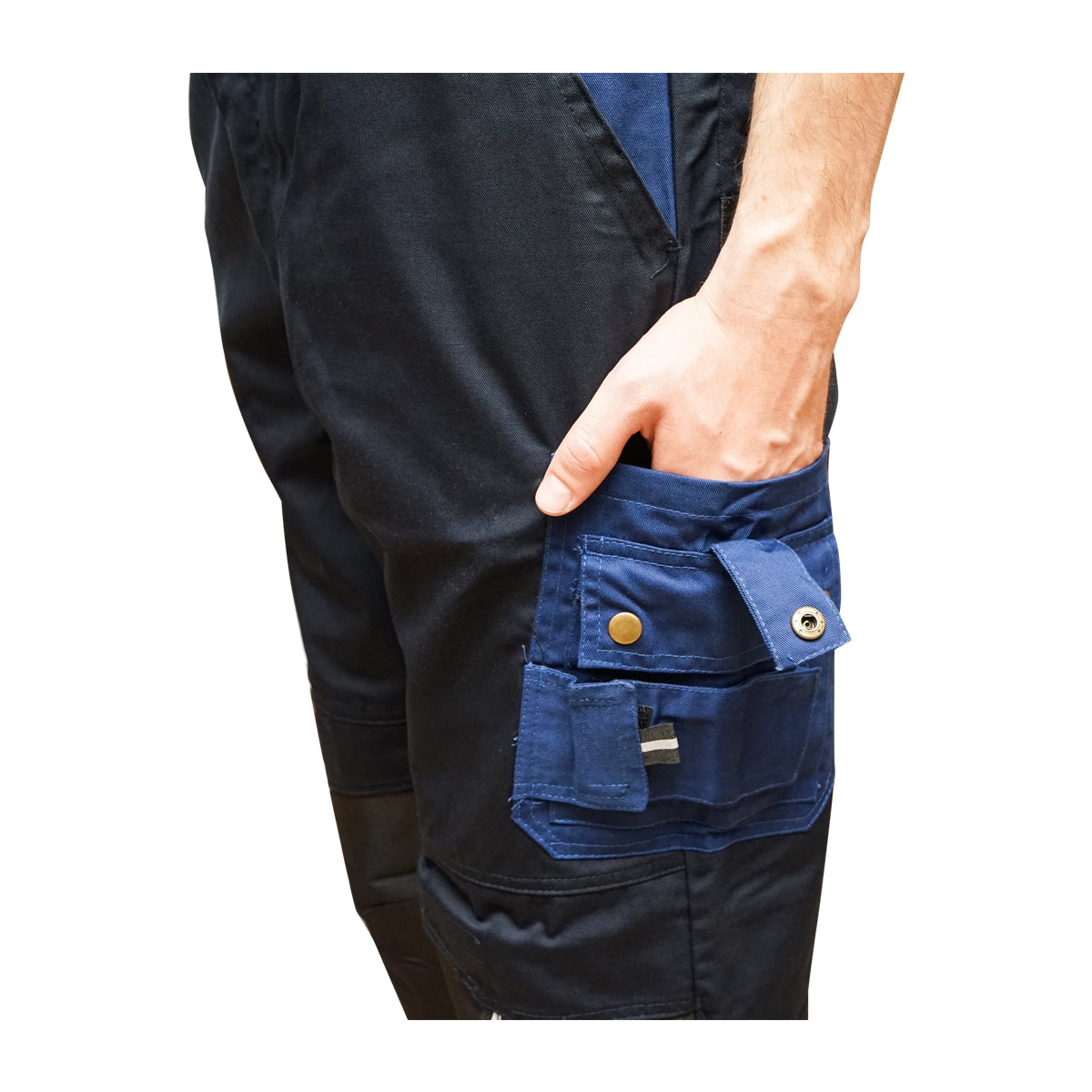 Munkanadrág poliészter és pamut keverékből, sötétkék (navy), XL méret, Breckner Germany