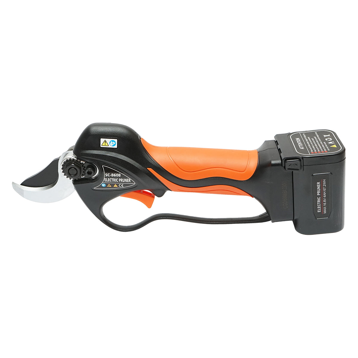 ELEKTROMOS KERTI OLLÓ 900W 2 LI-ION AKKUMULÁTORRAL 16,8V, ÁTMÉRŐ 0-32MM