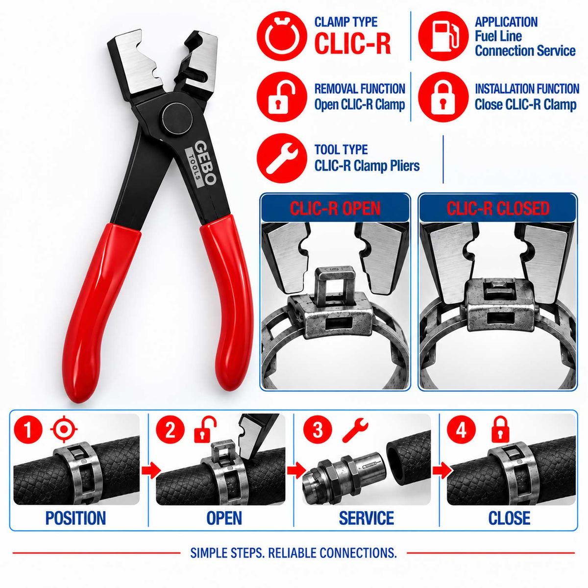 Click-r bilincsfogó GEBO TOOLS