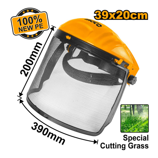 MUNKAVÉDELMI ARCVÉDŐ HÁLÓS VIZORRAL 39 × 20 CM INGCO