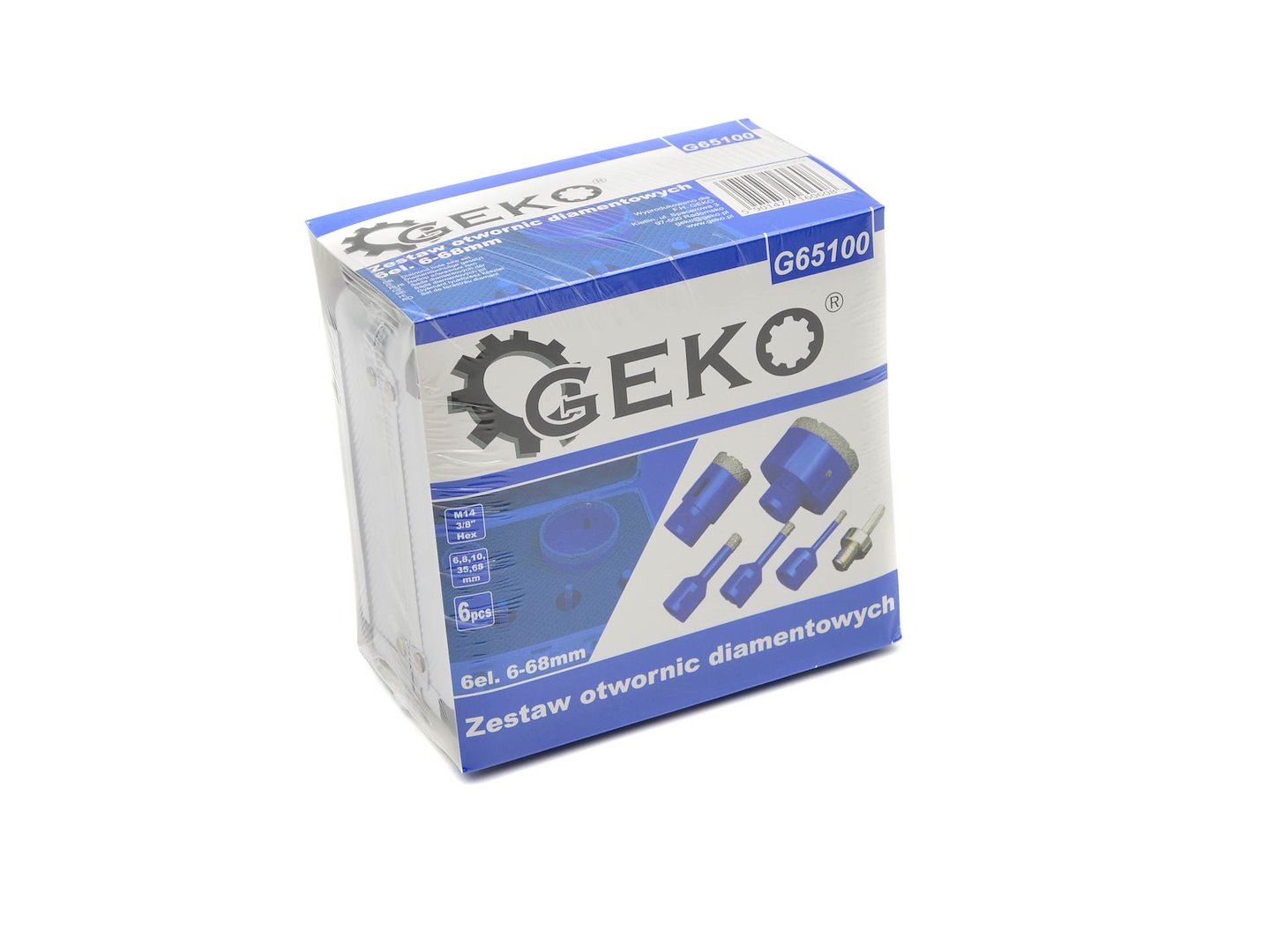 GYÉMÁNT LYUKFÚRÓ KÉSZLET CSEMPÉHEZ ÉS KERÁMIÁHOZ 6–68 MM 6 DB GEKO