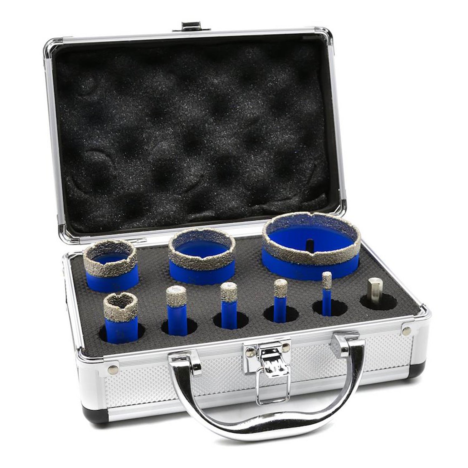 GYÉMÁNT LYUKFÚRÓ KÉSZLET CSEMPÉHEZ ÉS KERÁMIÁHOZ 6–68 MM 9 DB GEKO