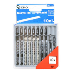 Szúrófűrészlap készlet hcs acél, t befogás 10 db GEKO