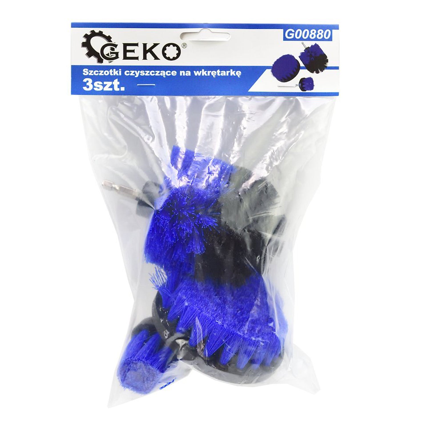 TISZTÍTÓ KEFE KÉSZLET FÚRÓGÉPHEZ 3 DB GEKO