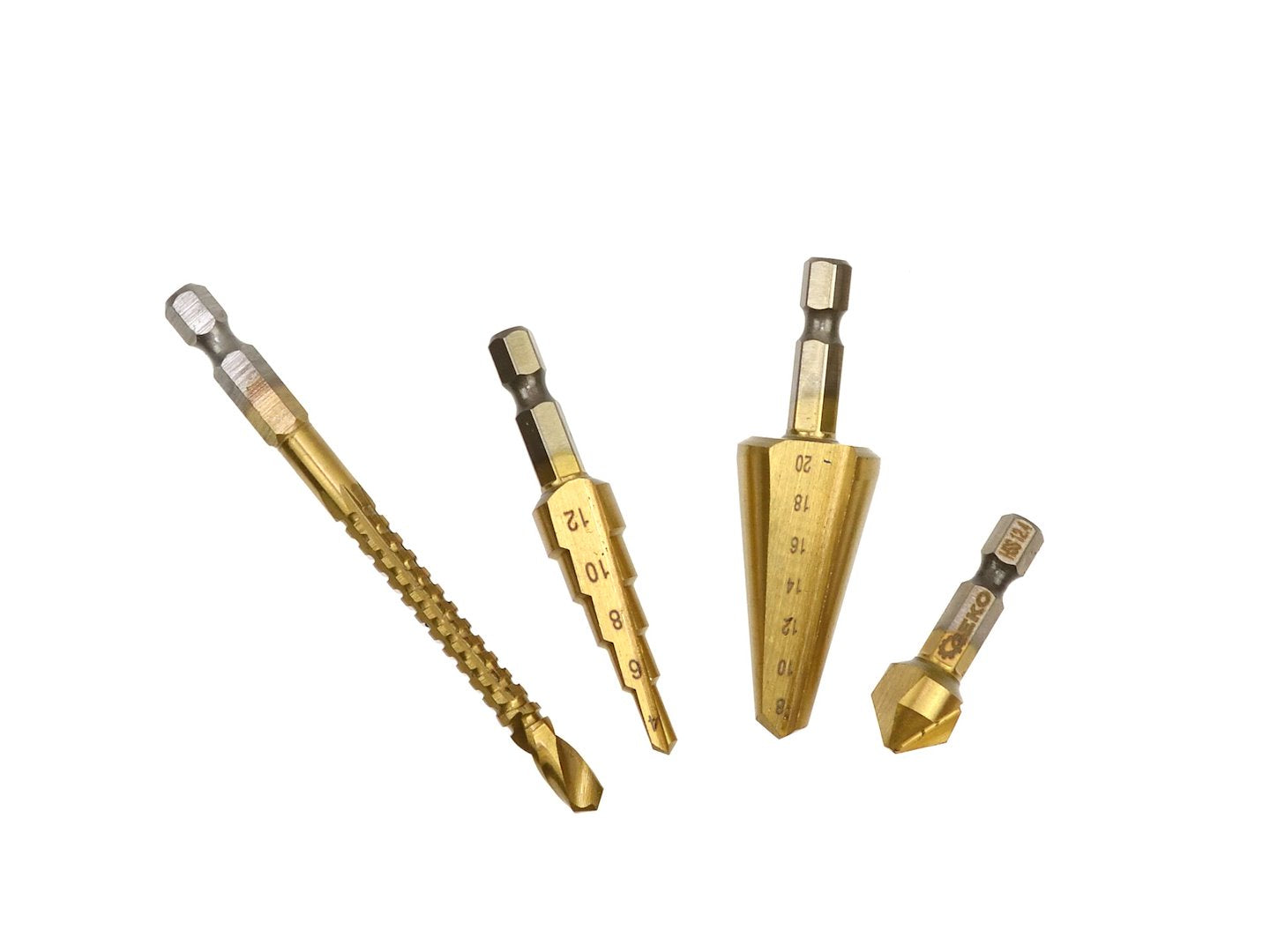 UNIVERZÁLIS FÚRÓSZÁR KÉSZLET HSS TiN HEX 4 DB GEKO