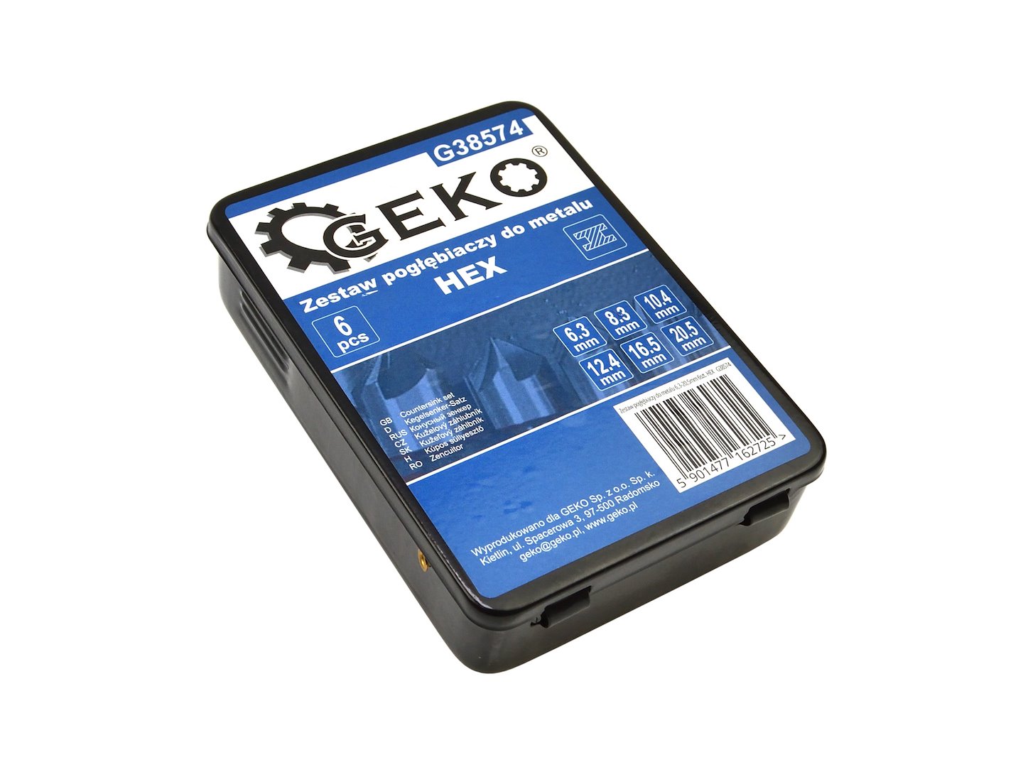 Marófej készlet fémhez HSS hex 6,3–20,5 mm 6 db GEKO