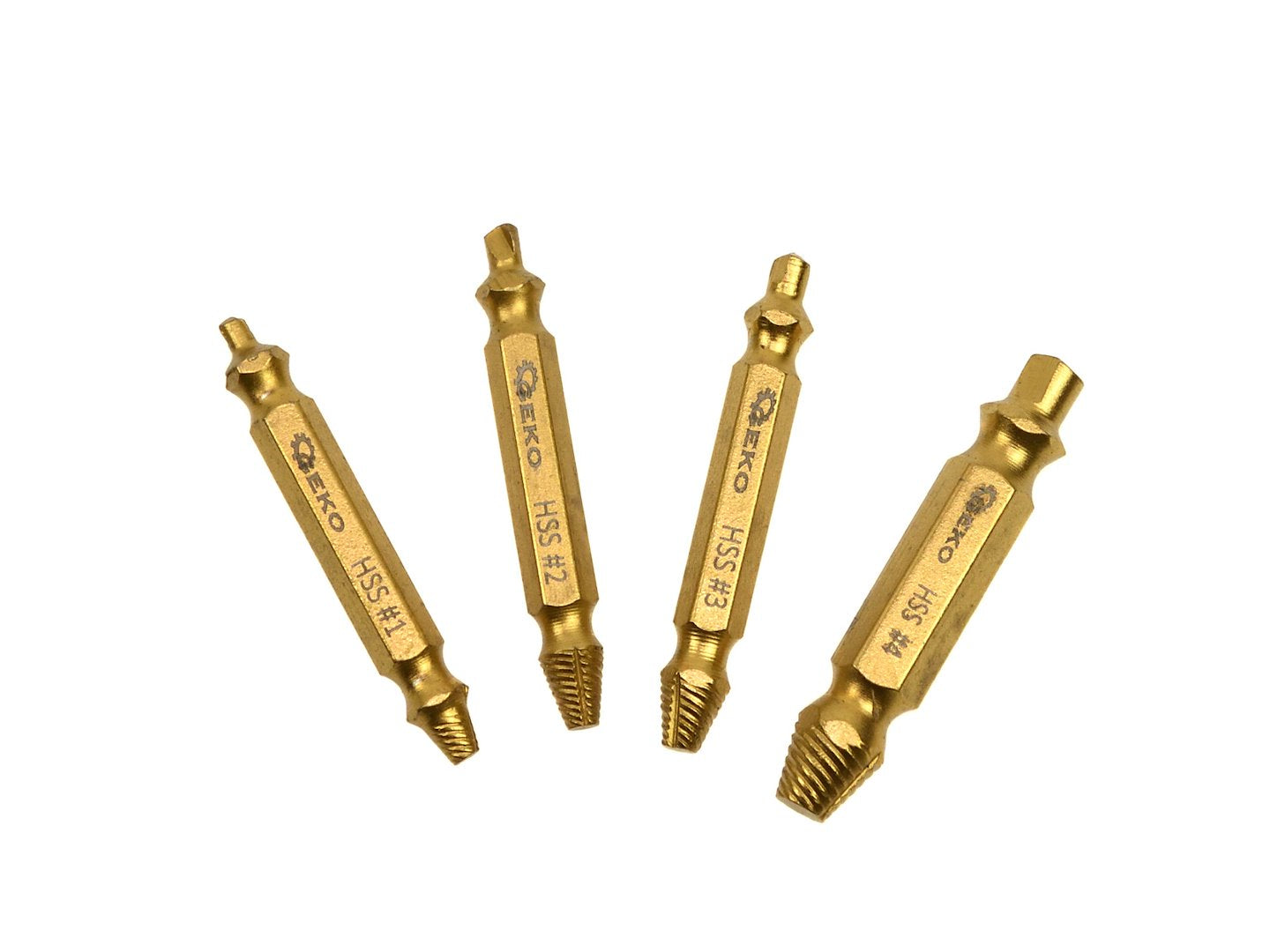 SÉRÜLT CSAVAR ELTÁVOLÍTÓ KÉSZLET HSS TiN 4 DB GEKO