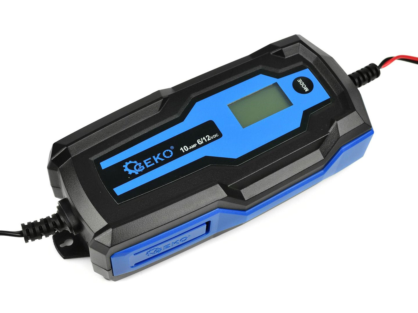 AUTOMATA AUTÓ AKKUMULÁTOR TÖLTŐ LCD KIJELZŐVEL 6/12V 10A 4–120 AH AKKUMULÁTOROKHOZ GEKO