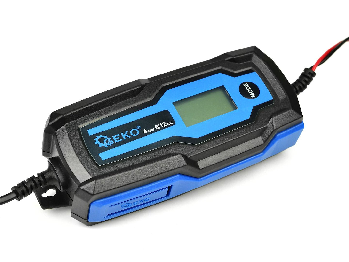 AUTOMATA AUTÓ AKKUMULÁTOR TÖLTŐ LCD KIJELZŐVEL 6/12V 4A LCD  4–120 AH AKKUMULÁTOROKHOZ GEKO