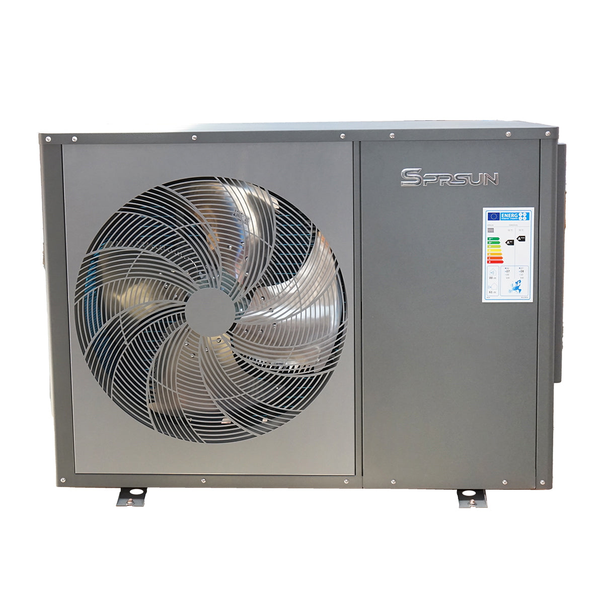 Monoblokkos levegő-víz hőszivattyú, 9.5 kW, 220V, telepítési készlettel, SPRSUN
