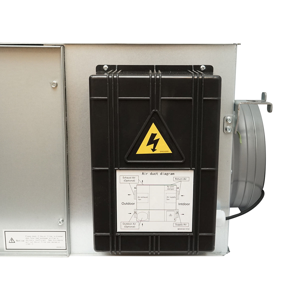 Hővisszanyerő szellőztető készülék, mennyezeti beépítés 500m3/h, 165W, 220V CFA500C