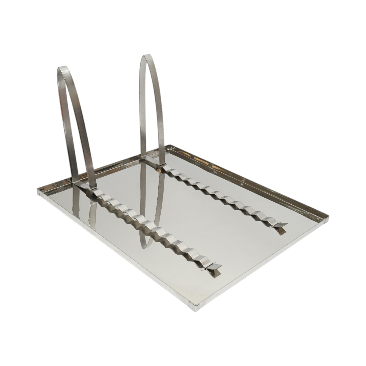 Lefedő tálca rozsdamentes acél szűrővel, 520×415×110 mm