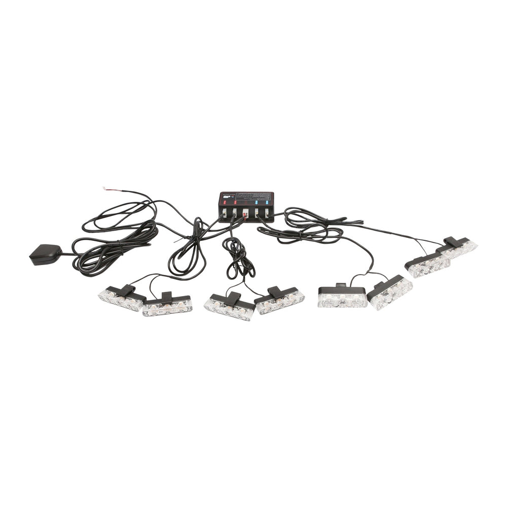 8 darabos stroboszkópkészlet 3 LED-del, sárga fény 12V BRECKNER GERMANY