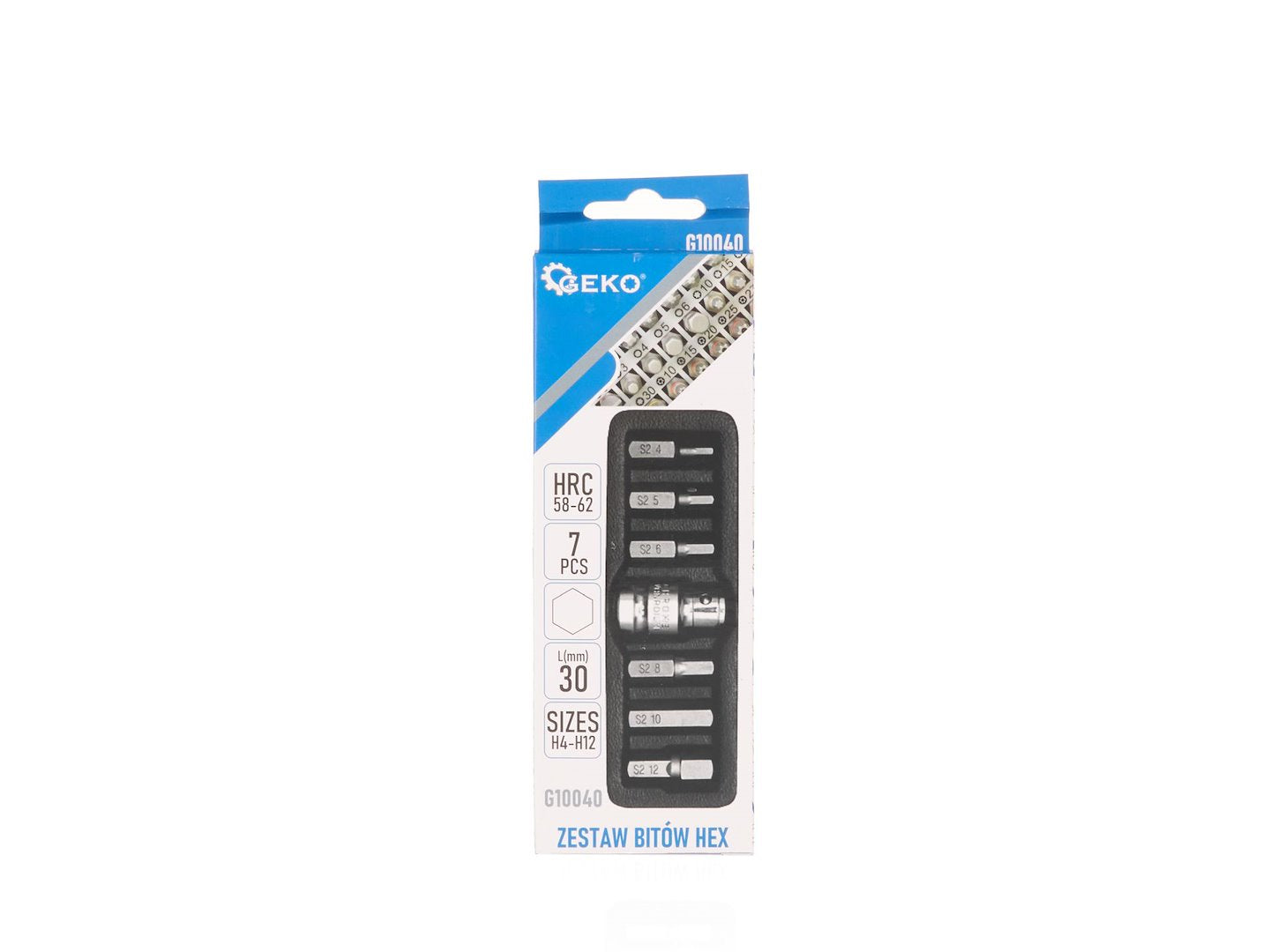 IMBUSZ BITKÉSZLET ADAPTERREL H4-H12 7 DB GEKO