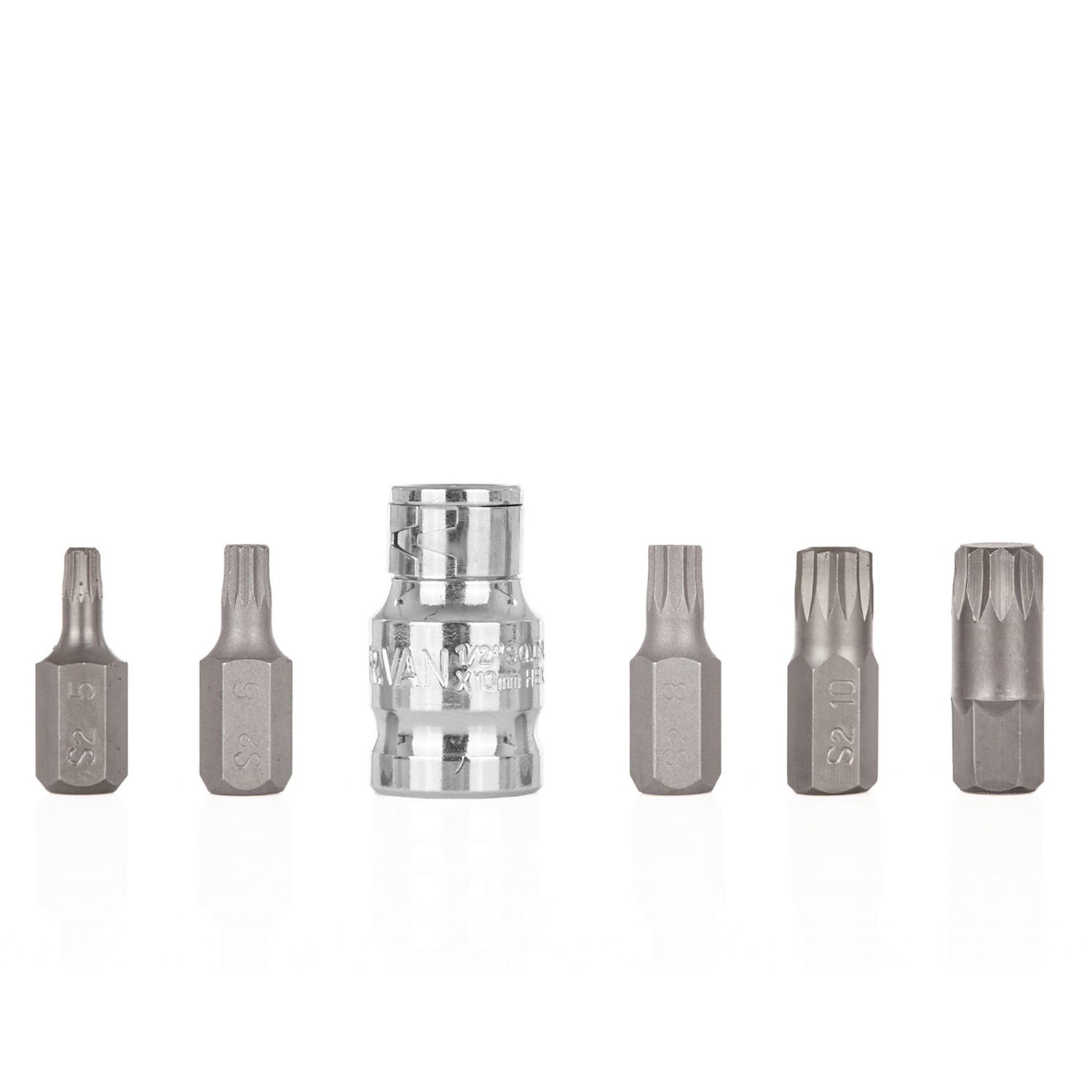 SPLINE BITKÉSZLET ADAPTERREL M5-M12 6 DB GEKO