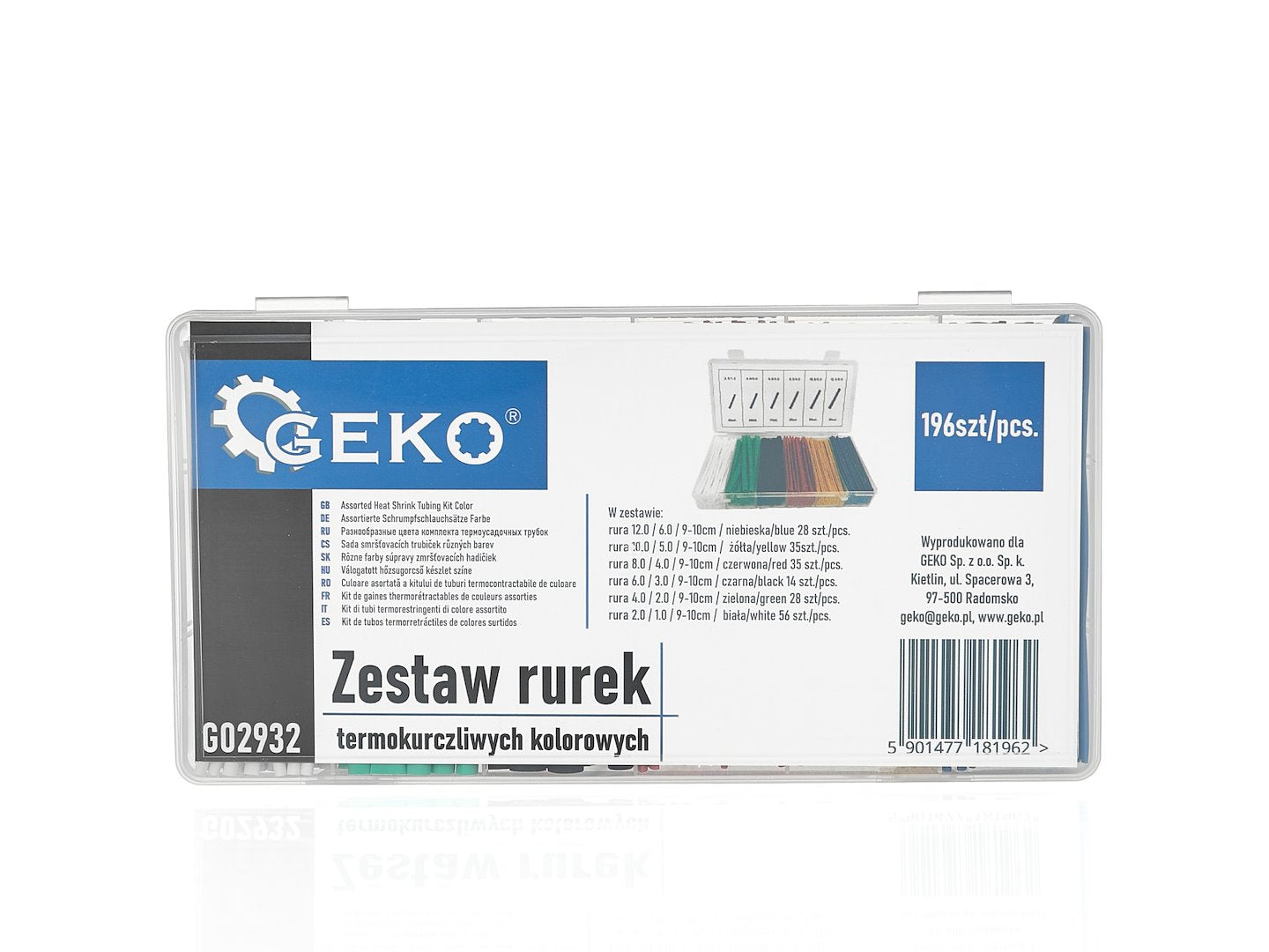 SZÍNES ZSUGORCSŐ KÉSZLET 6 MÉRET 196 DB GEKO