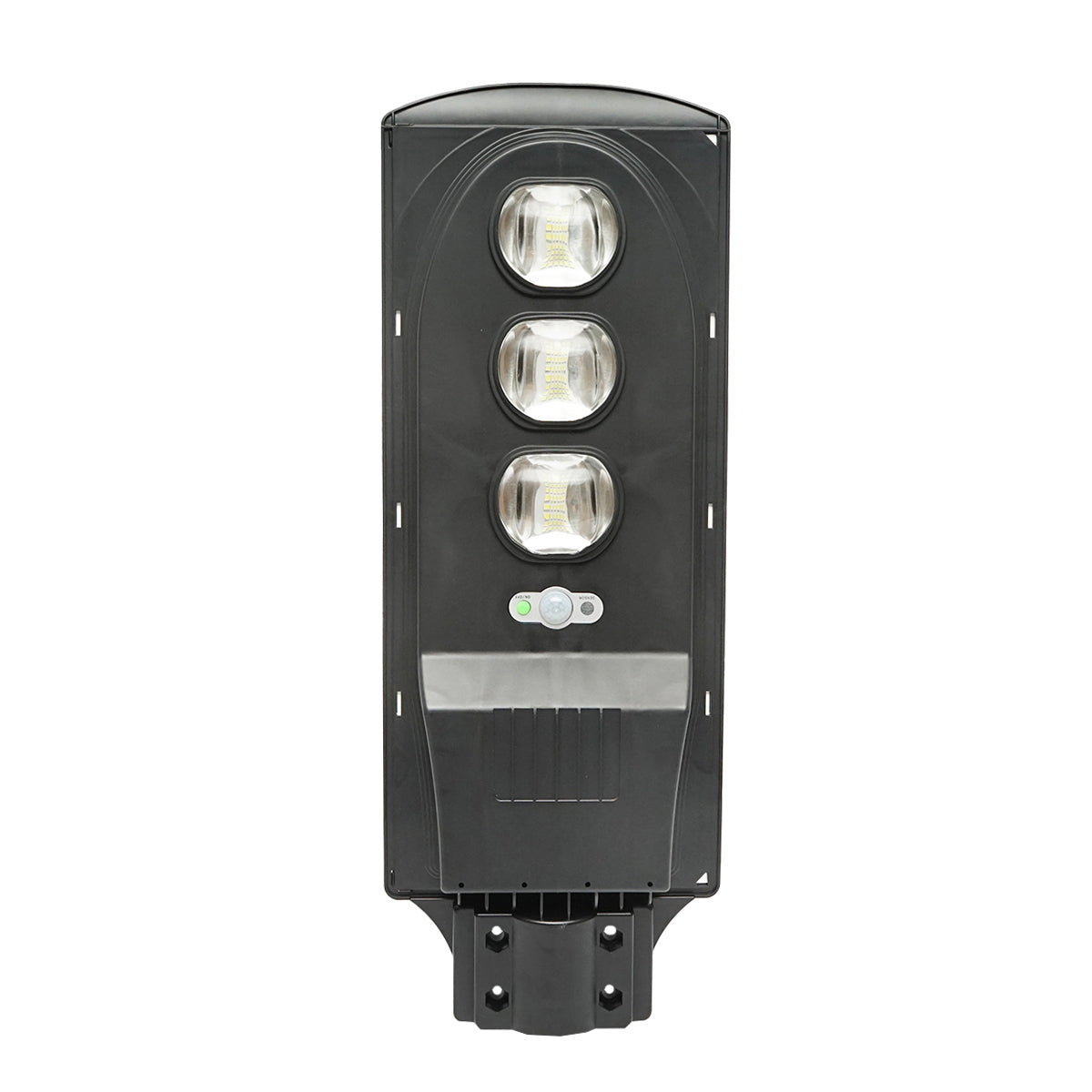 Napelemes LED utcai világítótest 150W, 6500K, IP65, napelemmel, mozgásérzékelővel és oszlopra szereléssel, Breckner Germany