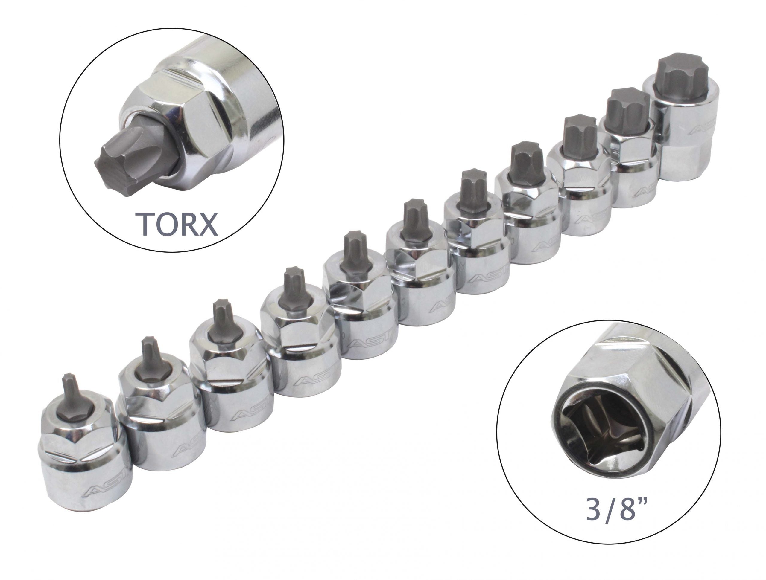 BIT TORX KÉSZLET T10 - T60 3/8" 11 DB