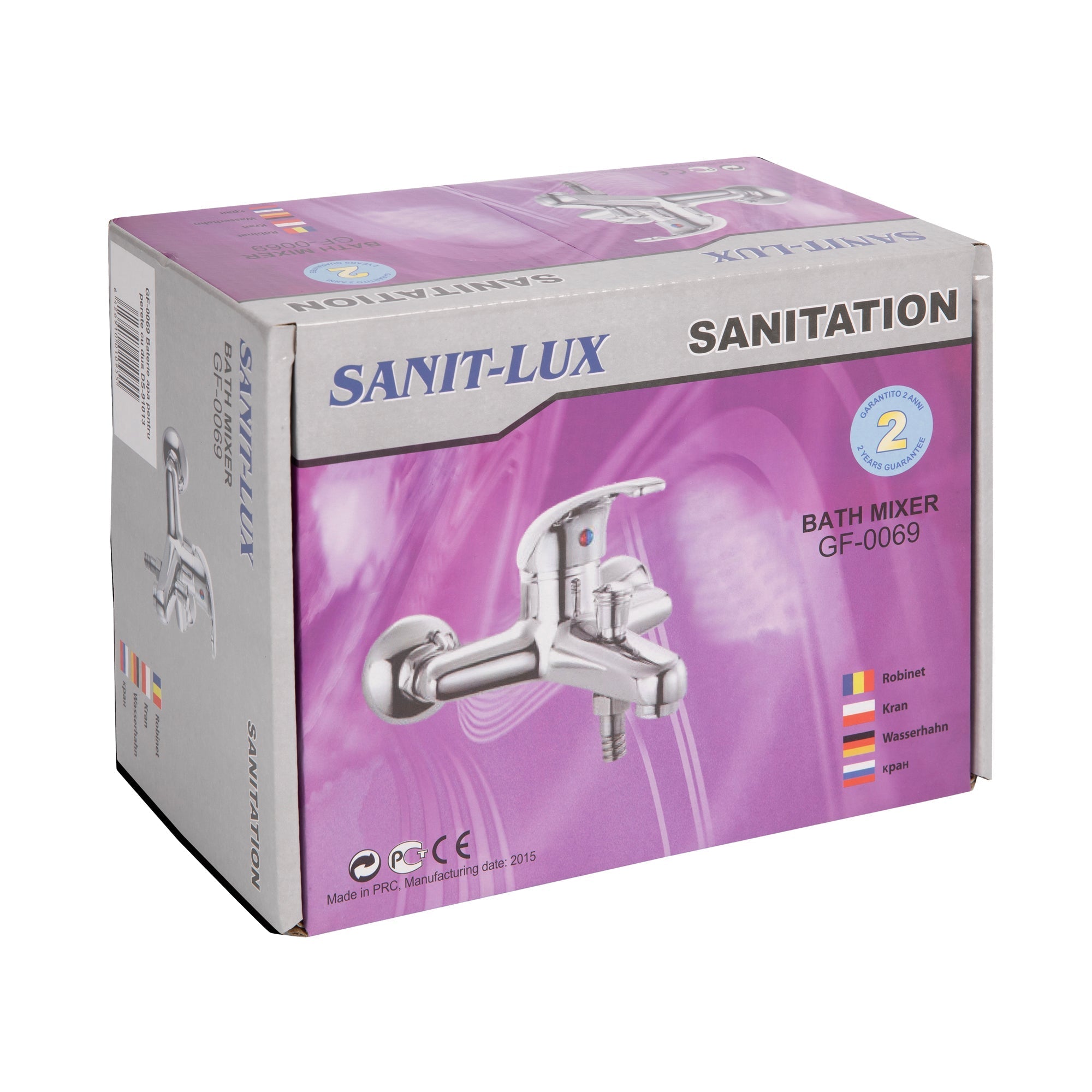 Zuhanylagos csaptelep DS-91013 Sanit Lux krómozott
