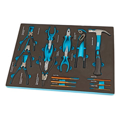 SZERSZÁMOS SZEKRÉNY – SZERSZÁMOS KOCSI TÁLCA FOGÓ ÉS CSAPSZEGKIÜTŐ KÉSZLETTEL 16 DB 54 X 39,5 X 3 CM, HBM MACHINES, HOLLANDIA