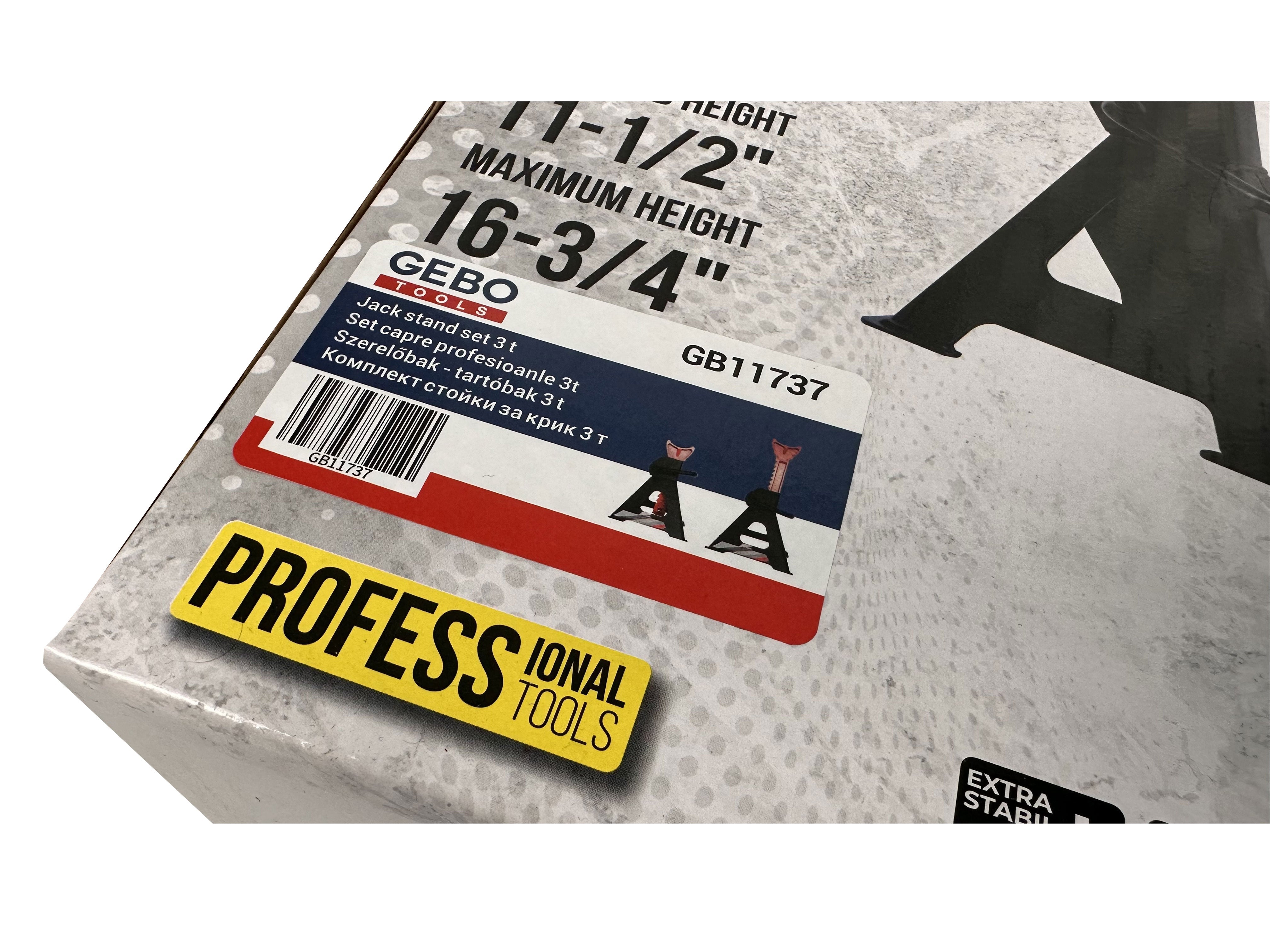 PROFESSZIONÁLIS TARTÓ BAK KÉSZLET 3T GEBO TOOLS