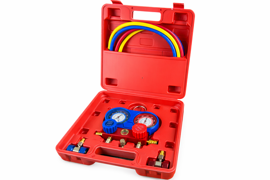 NYOMÁSELLENŐRZŐ ÉS TÖLTŐ, DIAGNOSZTIKAI KÉSZLET LÉGKONDICIONÁLÓ RENDSZEREKHEZ GEBO TOOLS