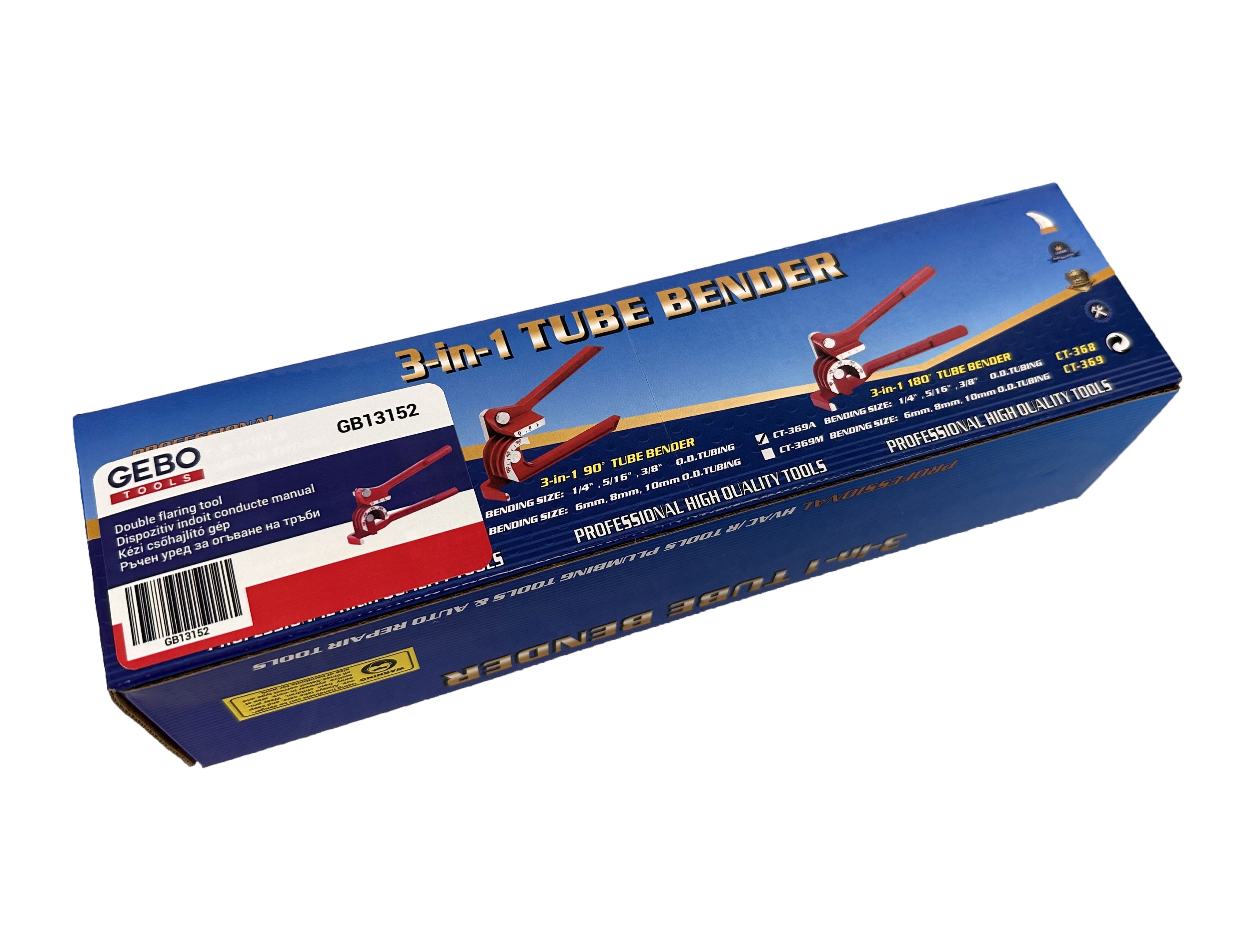 KÉZI CSŐHAJLÍTÓ GÉP 6MM / 8MM / 10MM GEBO TOOLS