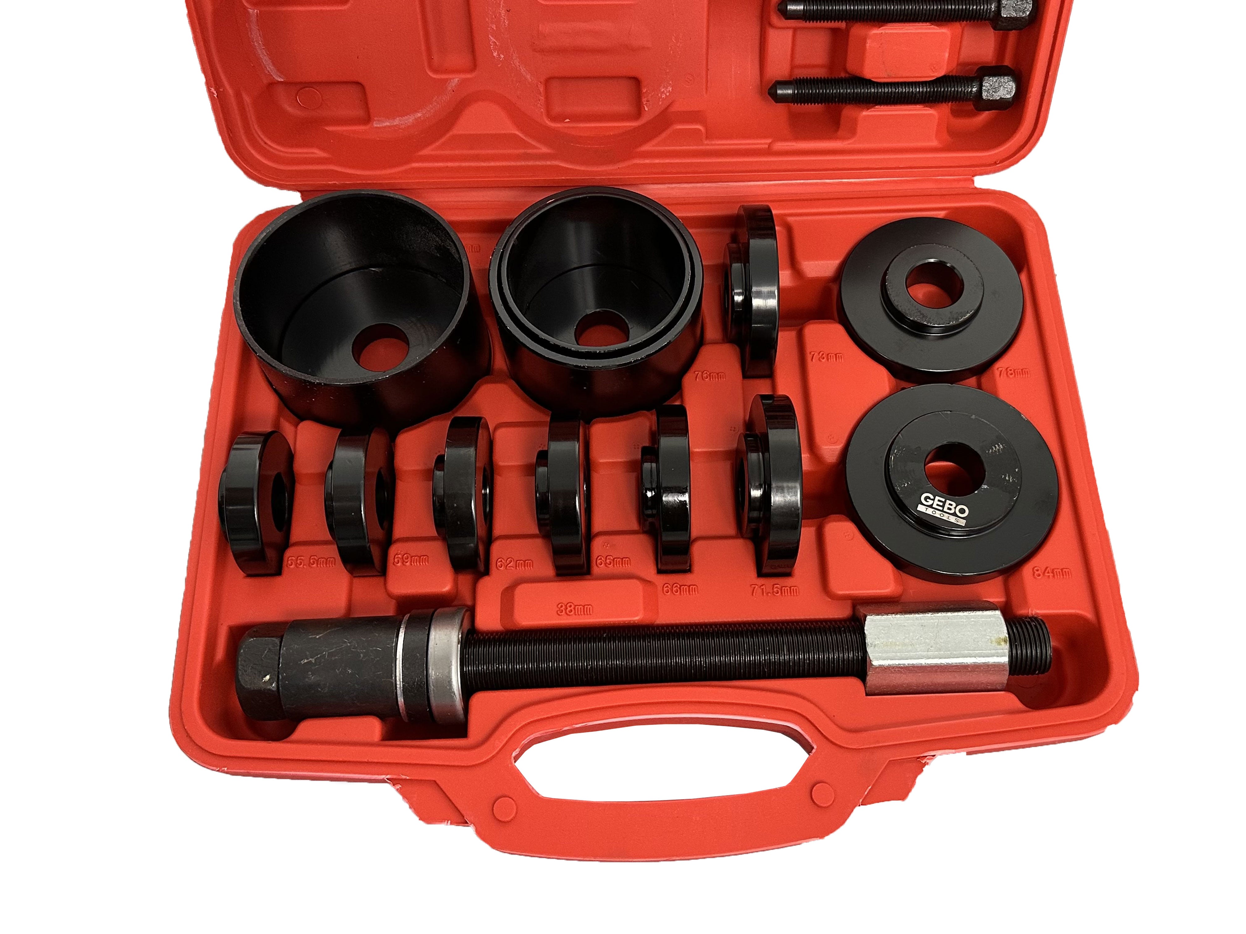 CSAPÁGY ÉS KERÉKAGY SZERELŐ KÉSZLET 55-91 MM GEBO TOOLS