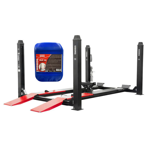 NÉGYOSZLOPOS EMELŐ 5,5T 380V BEÉPÍTETT CSATORNAEMELŐVEL