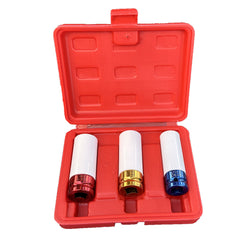 DUGÓKULCS KÉSZLET VÉDŐBURKOLATTAL 3 DB 17 19 21 MM KÖNNYŰFÉM FELNIKHEZ GEBO TOOLS