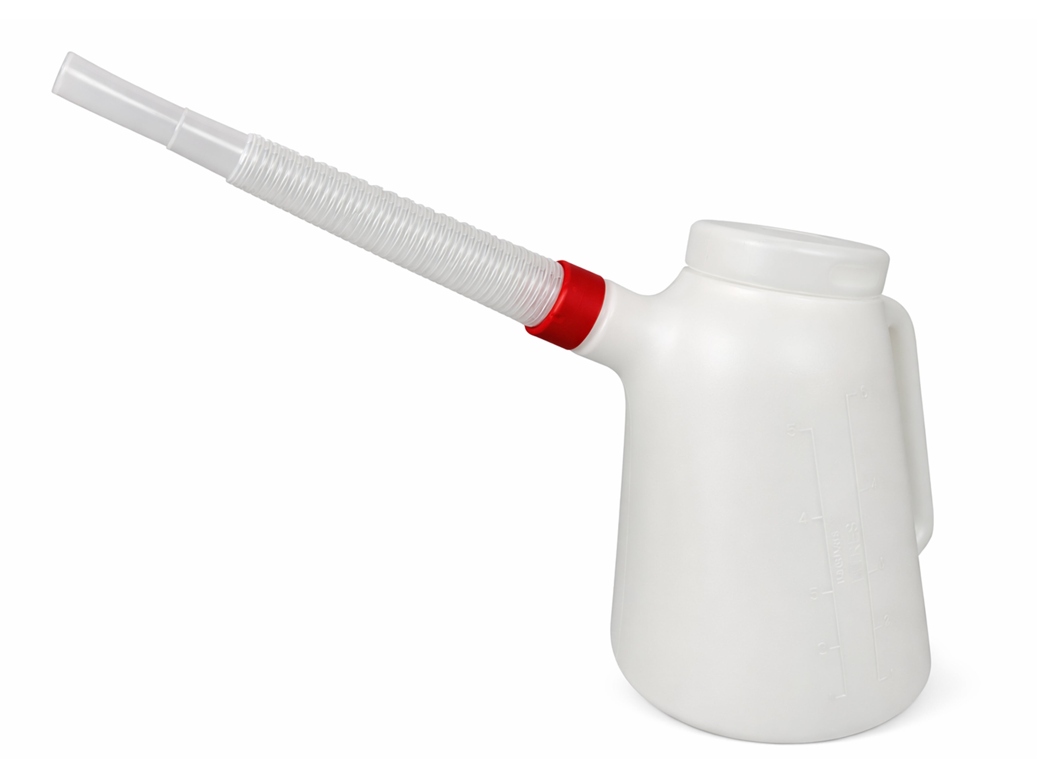 TARTÁLY FEDŐVEL ÉS RUGALMAS TÖMLŐVEL OLAJHOZ ÉS FAGYGÁTLÓHOZ 5L