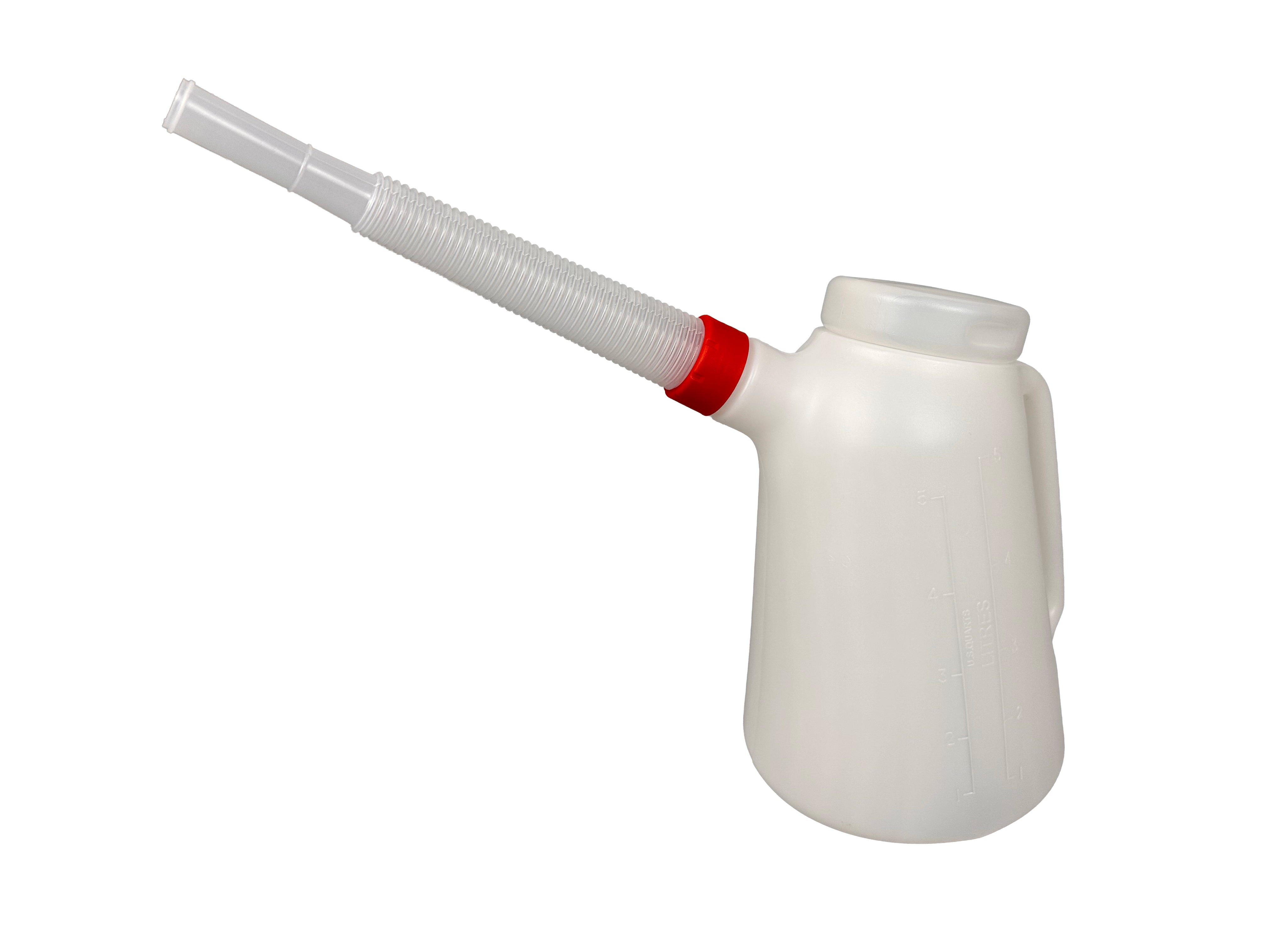 TARTÁLY FEDŐVEL ÉS RUGALMAS TÖMLŐVEL OLAJHOZ ÉS FAGYGÁTLÓHOZ 5L