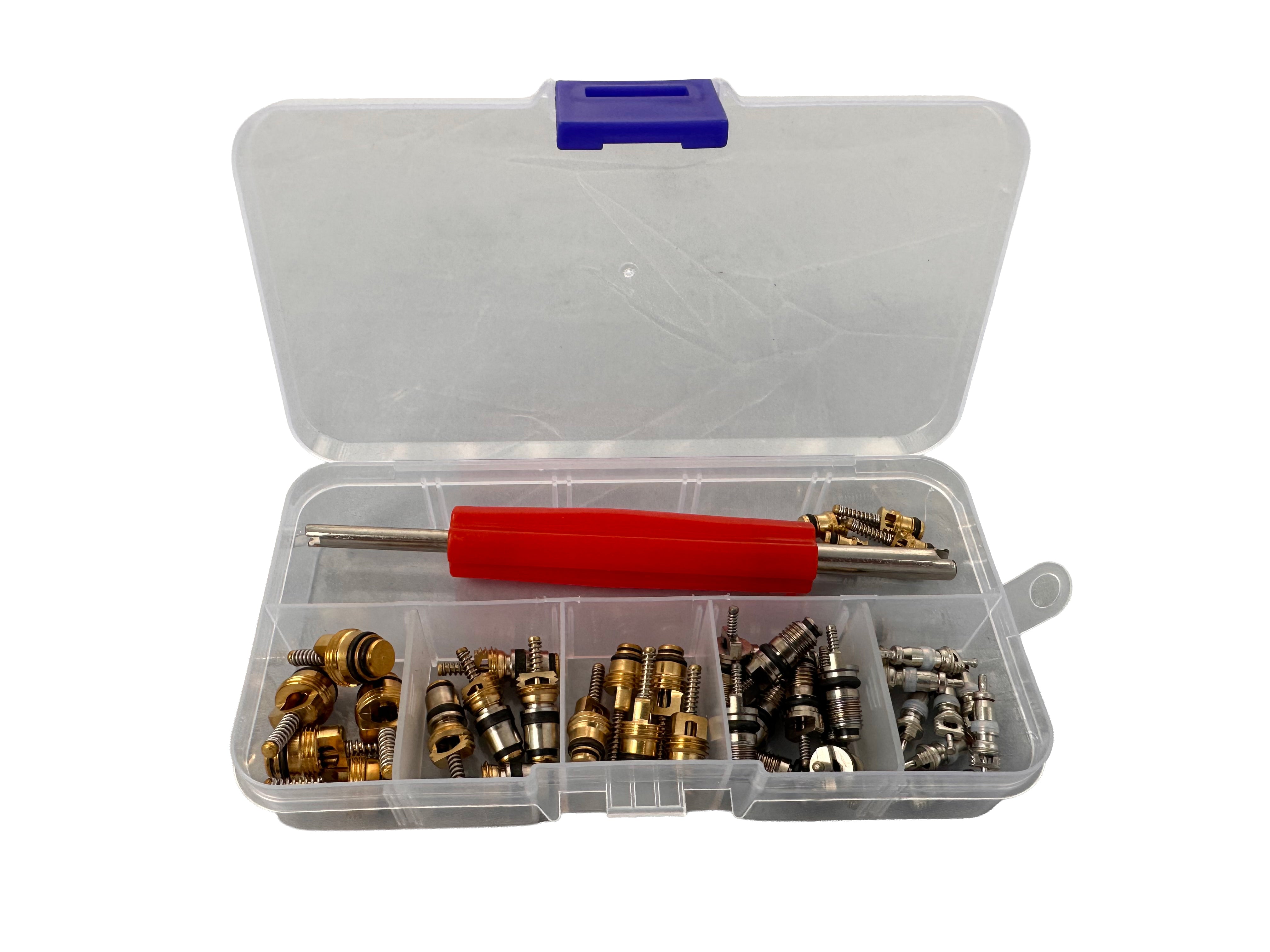 KLÍMA TÖLTŐSZELEP SZERELŐ KÉSZLET 41 DB