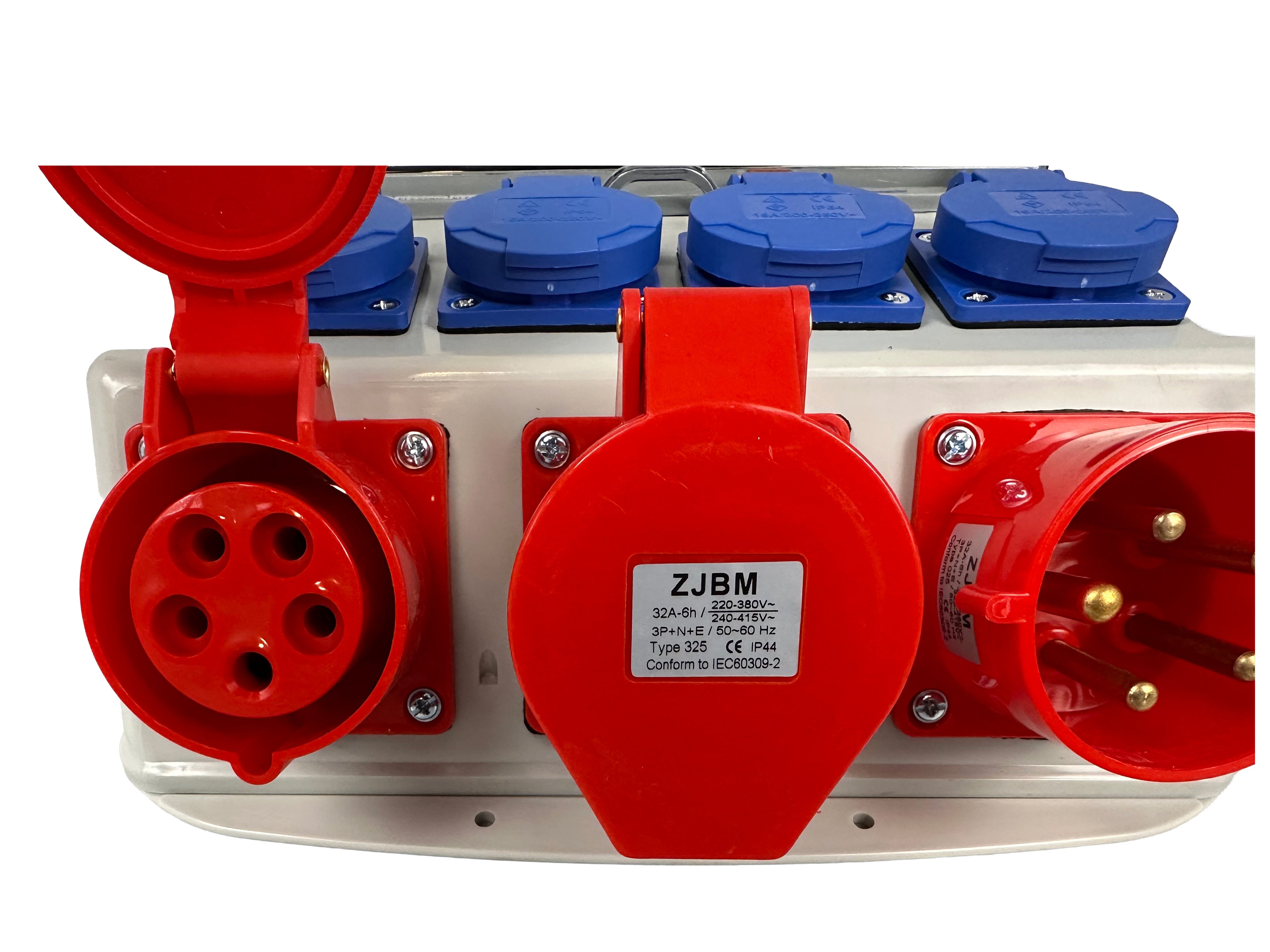 IPARI CSATLAKOZÓ – ELOSZTÓ DOBOZ GUMIROZOTT KÁBELLEL 3 X 400 V 4 X 230 V IP44