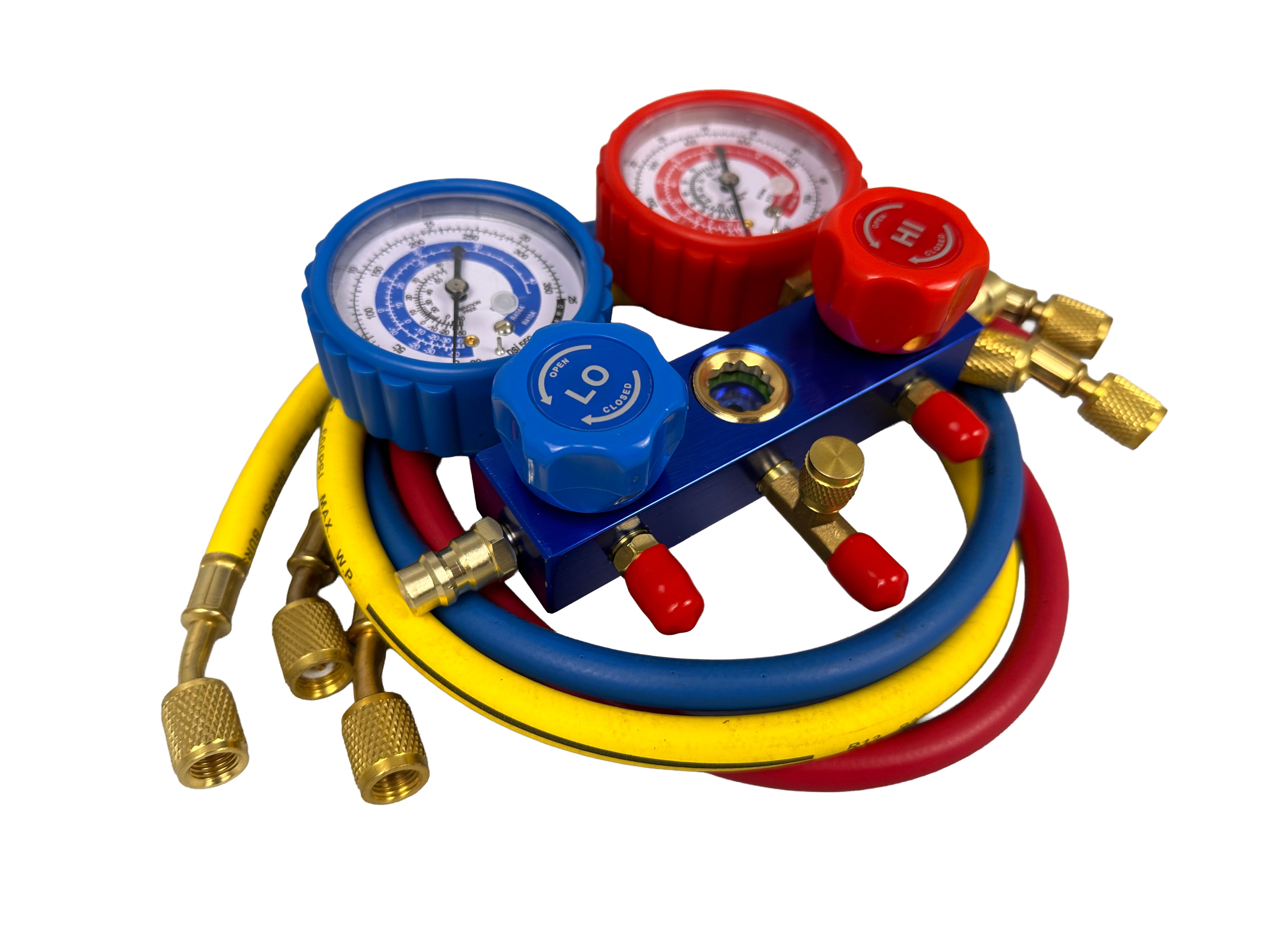 VÁKUUMSZIVATTYÚ PUMPA LÉGKONDICIONÁLÓHOZ DUPLA NYOMÁSMÉRŐVEL 70L/MIN