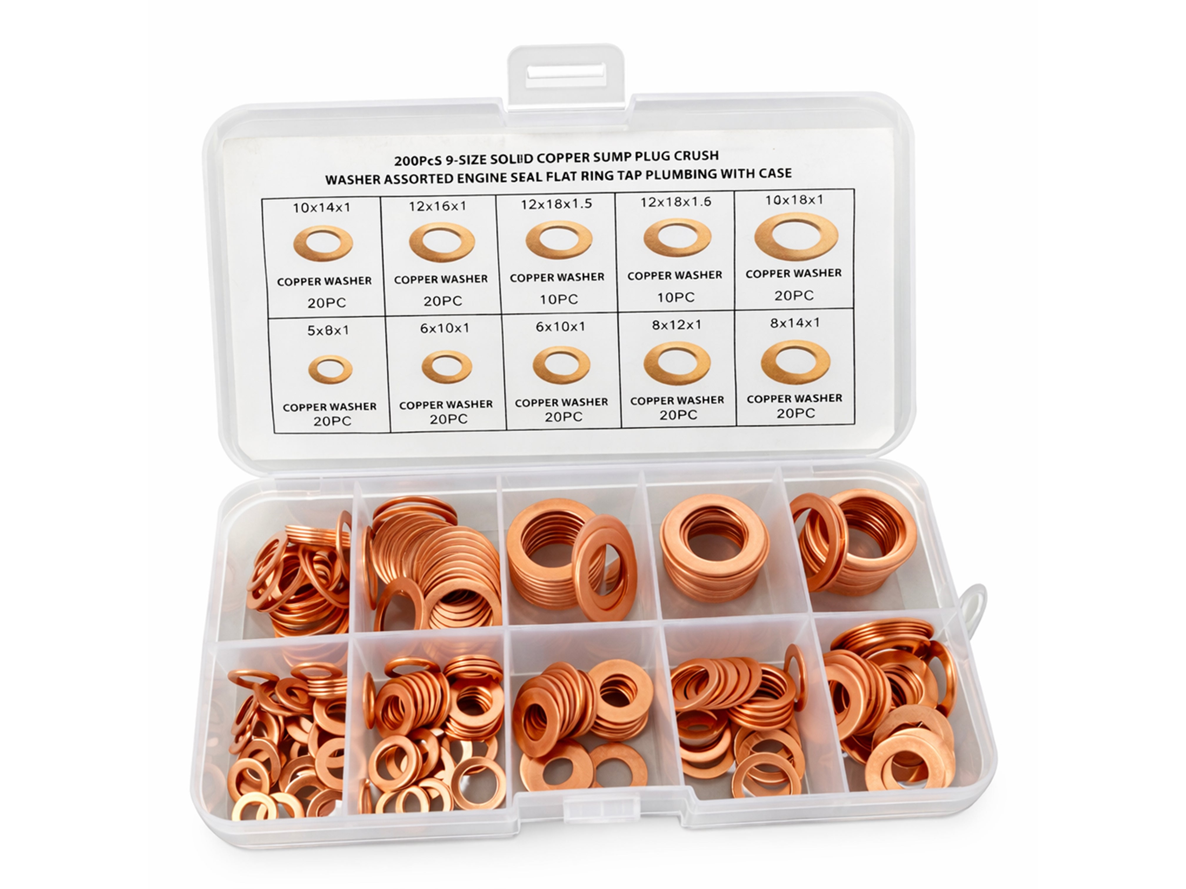 RÉZ ALÁTÉT KÉSZLET HBM 200 DARAB