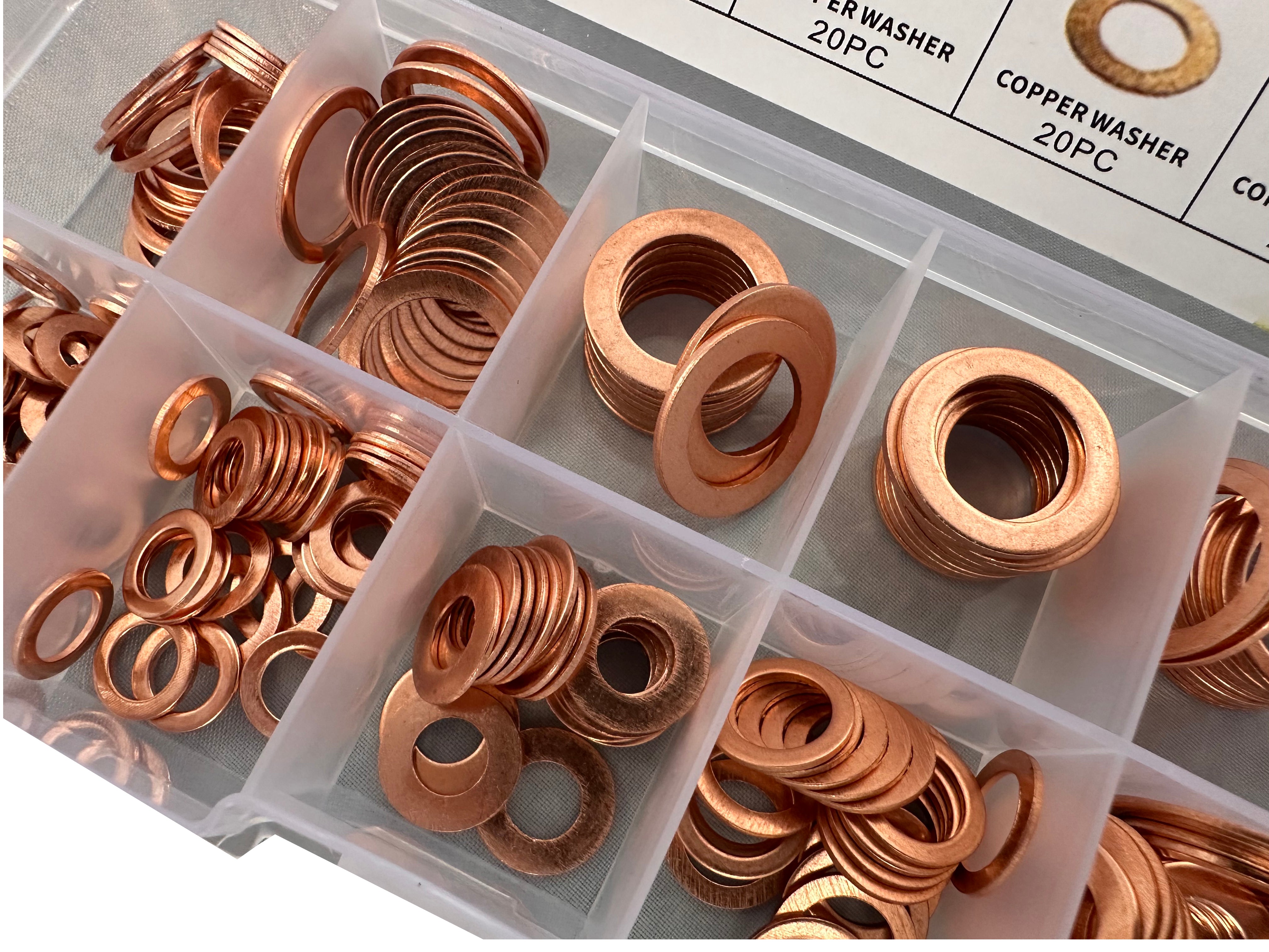 RÉZ ALÁTÉT KÉSZLET HBM 200 DARAB