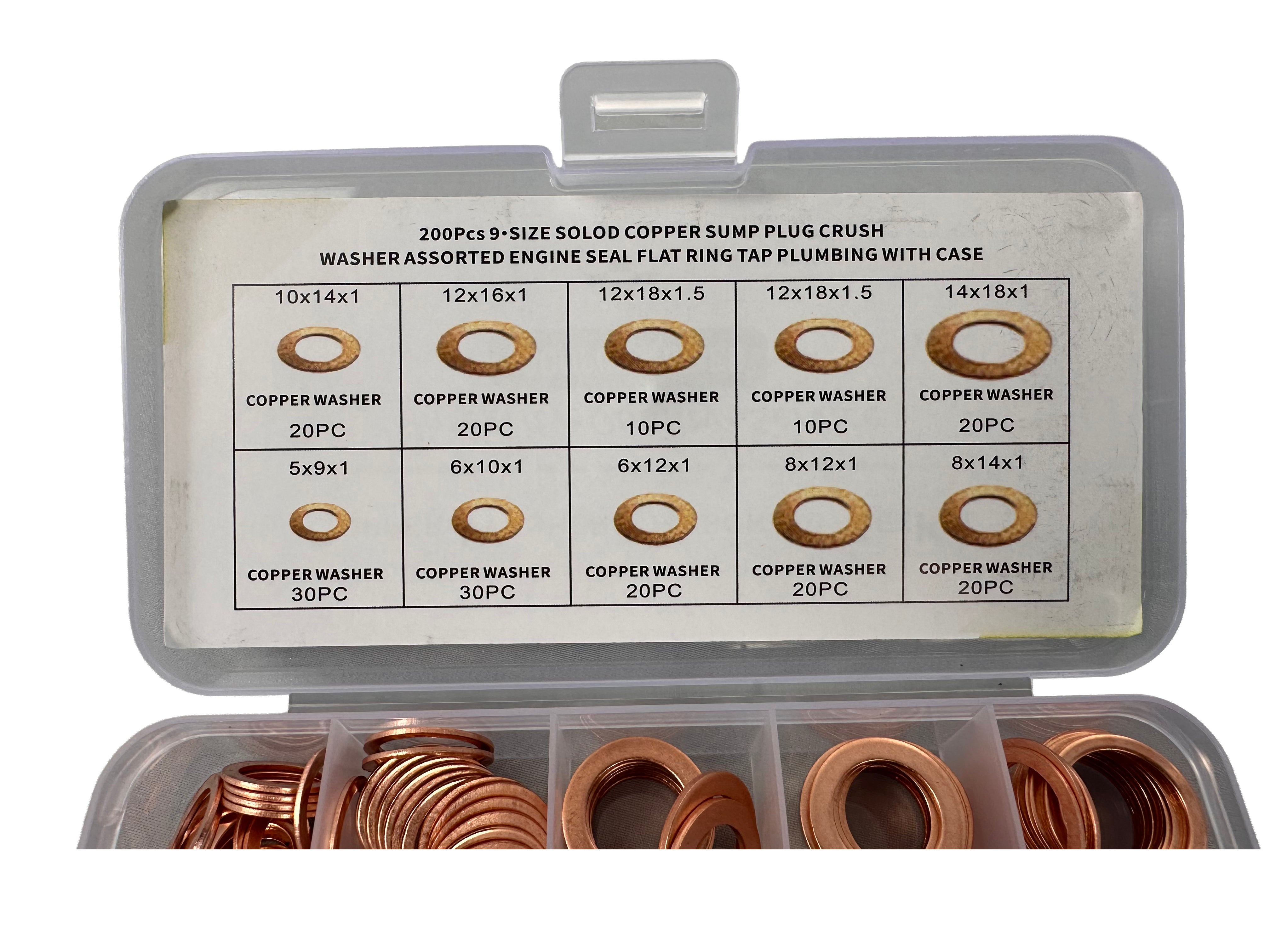 RÉZ ALÁTÉT KÉSZLET HBM 200 DARAB