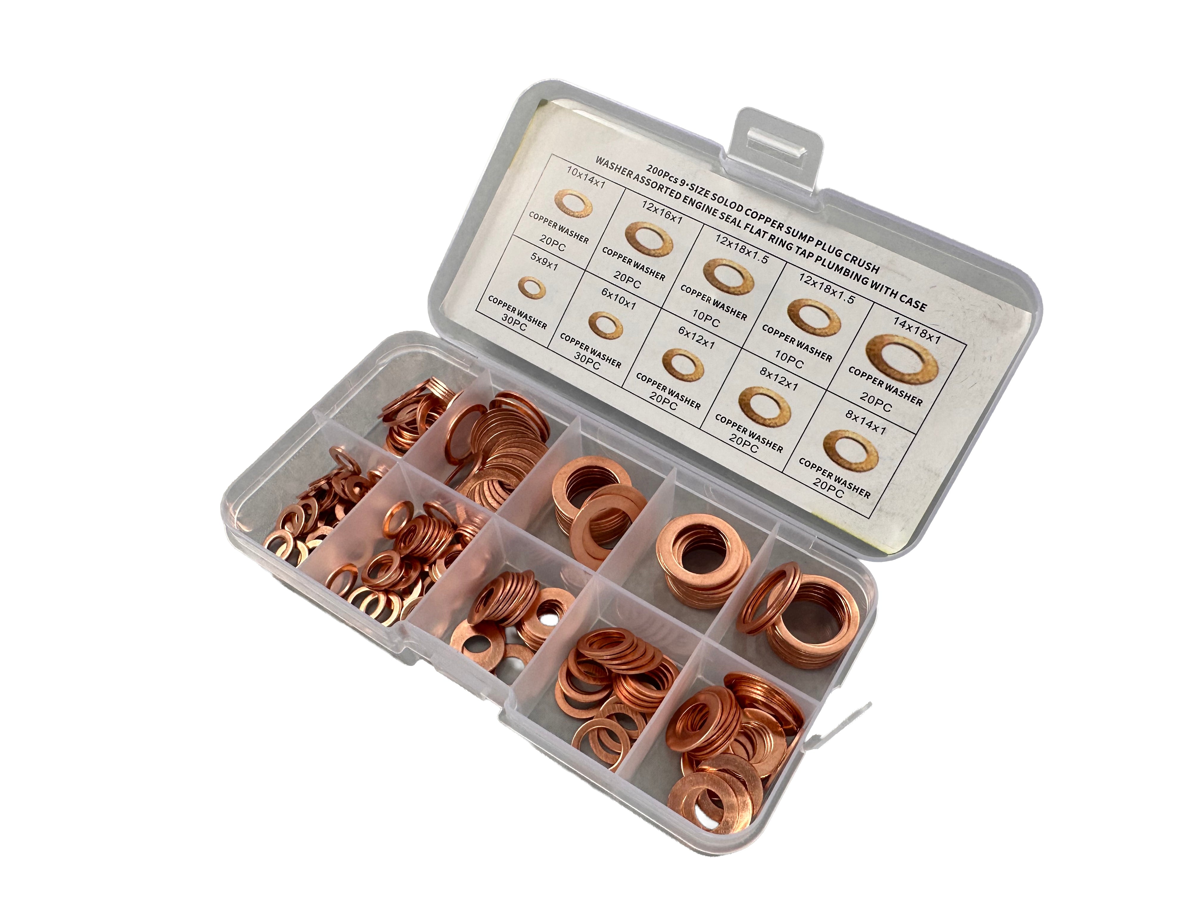 RÉZ ALÁTÉT KÉSZLET HBM 200 DARAB