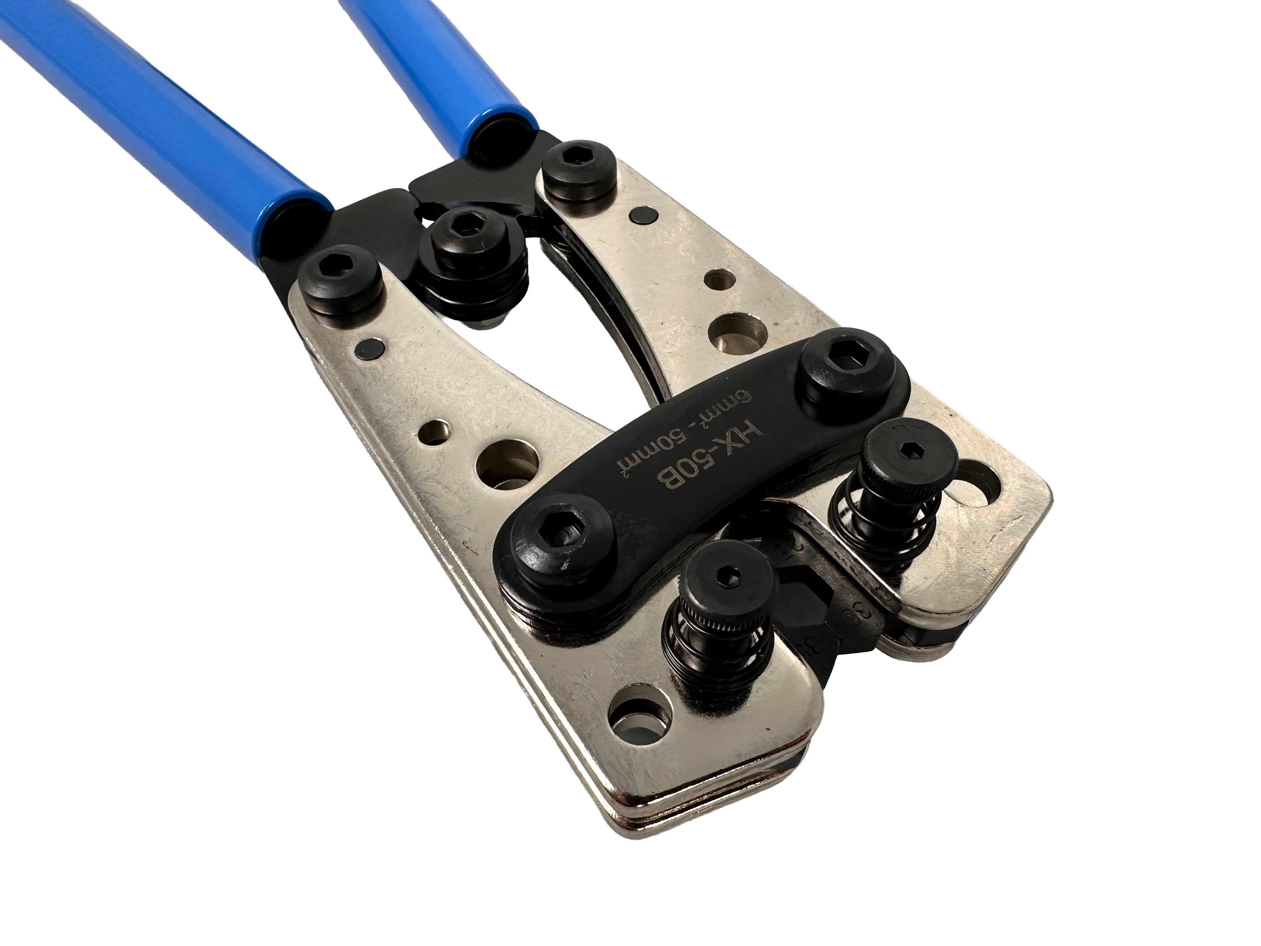 KRIMPELŐ FOGÓ NAGY ÁTMÉRŐJŰ ELEKTROMOS KÁBELEKHEZ 6.0 – 50MM2 GEBO TOOLS