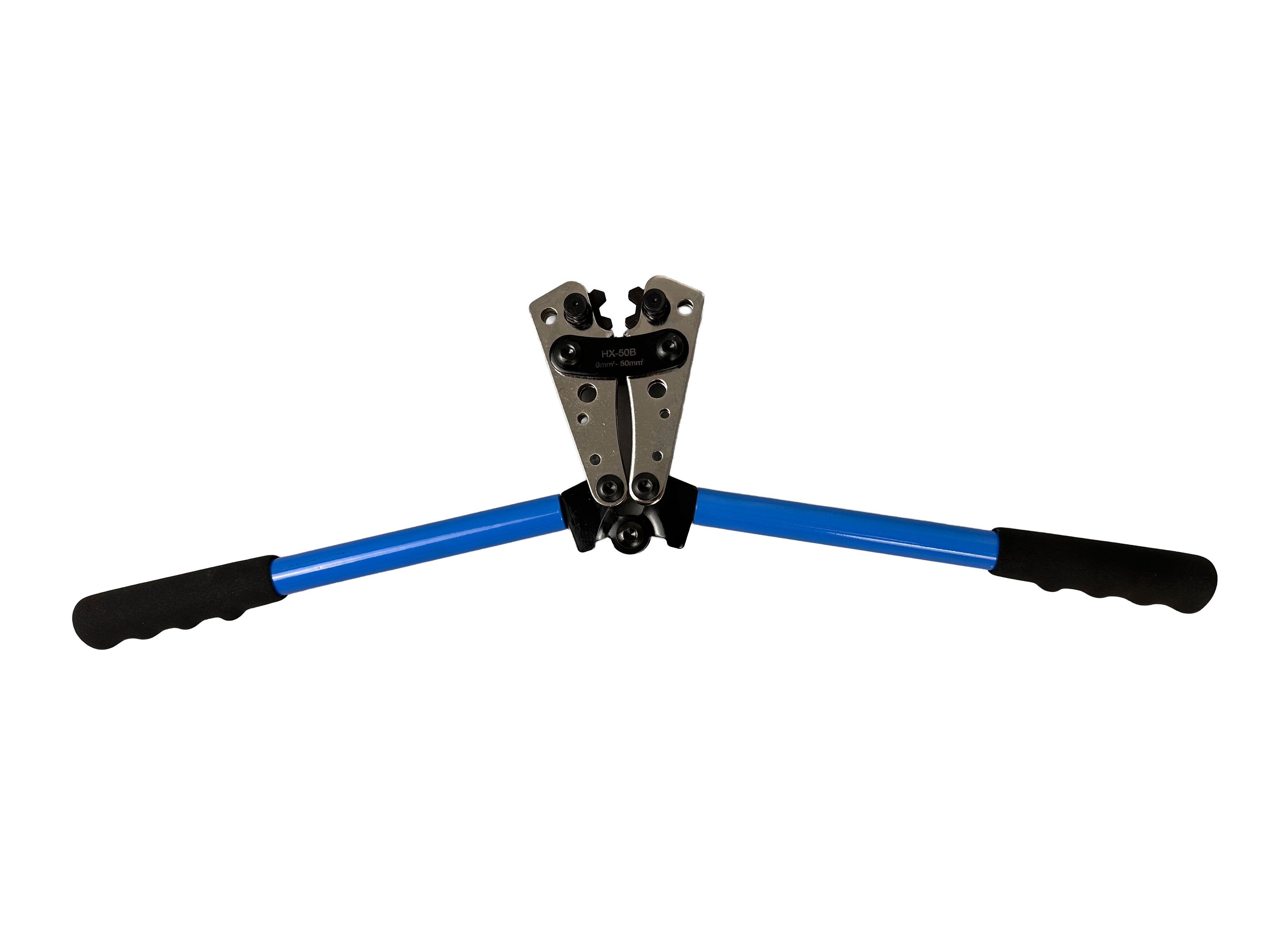 KRIMPELŐ FOGÓ NAGY ÁTMÉRŐJŰ ELEKTROMOS KÁBELEKHEZ 6.0 – 50MM2 GEBO TOOLS