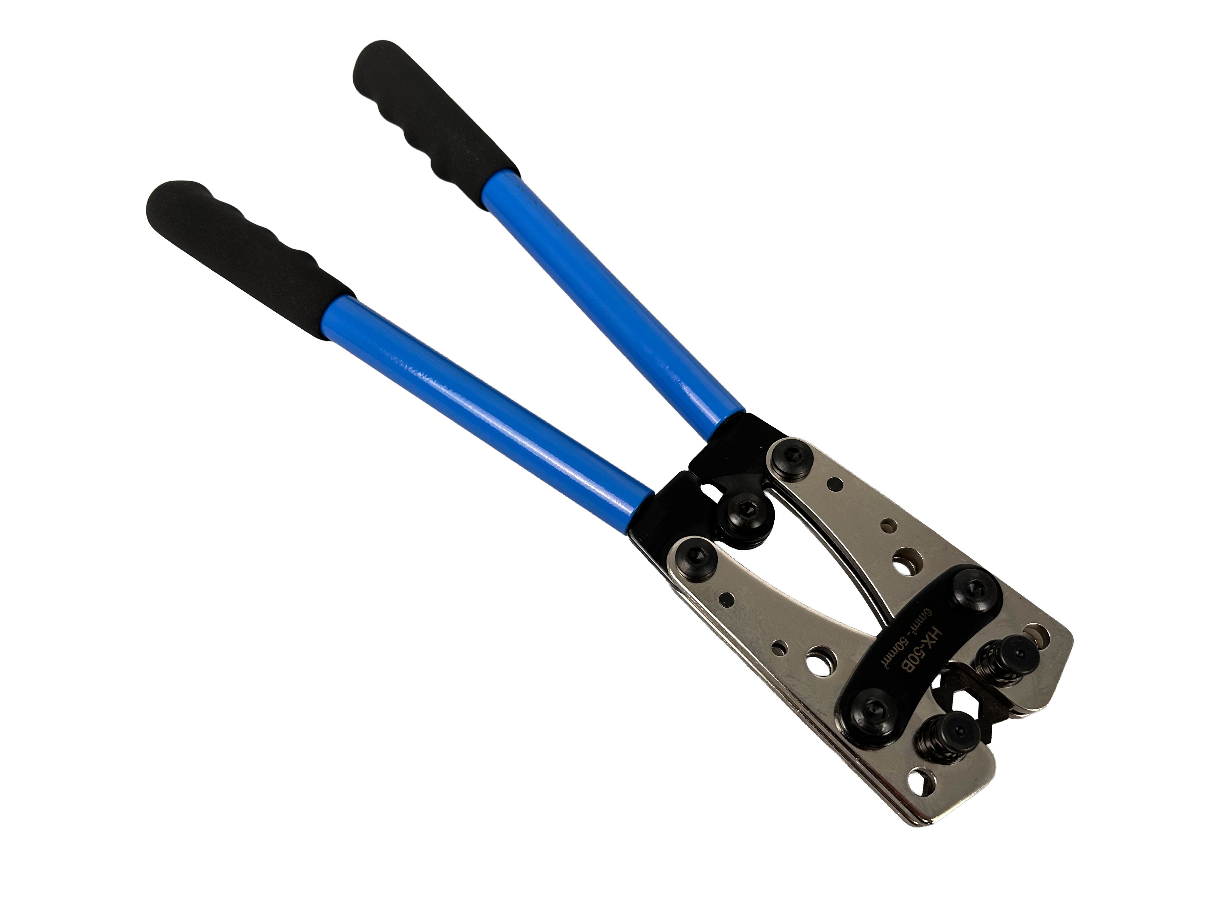 KRIMPELŐ FOGÓ NAGY ÁTMÉRŐJŰ ELEKTROMOS KÁBELEKHEZ 6.0 – 50MM2 GEBO TOOLS