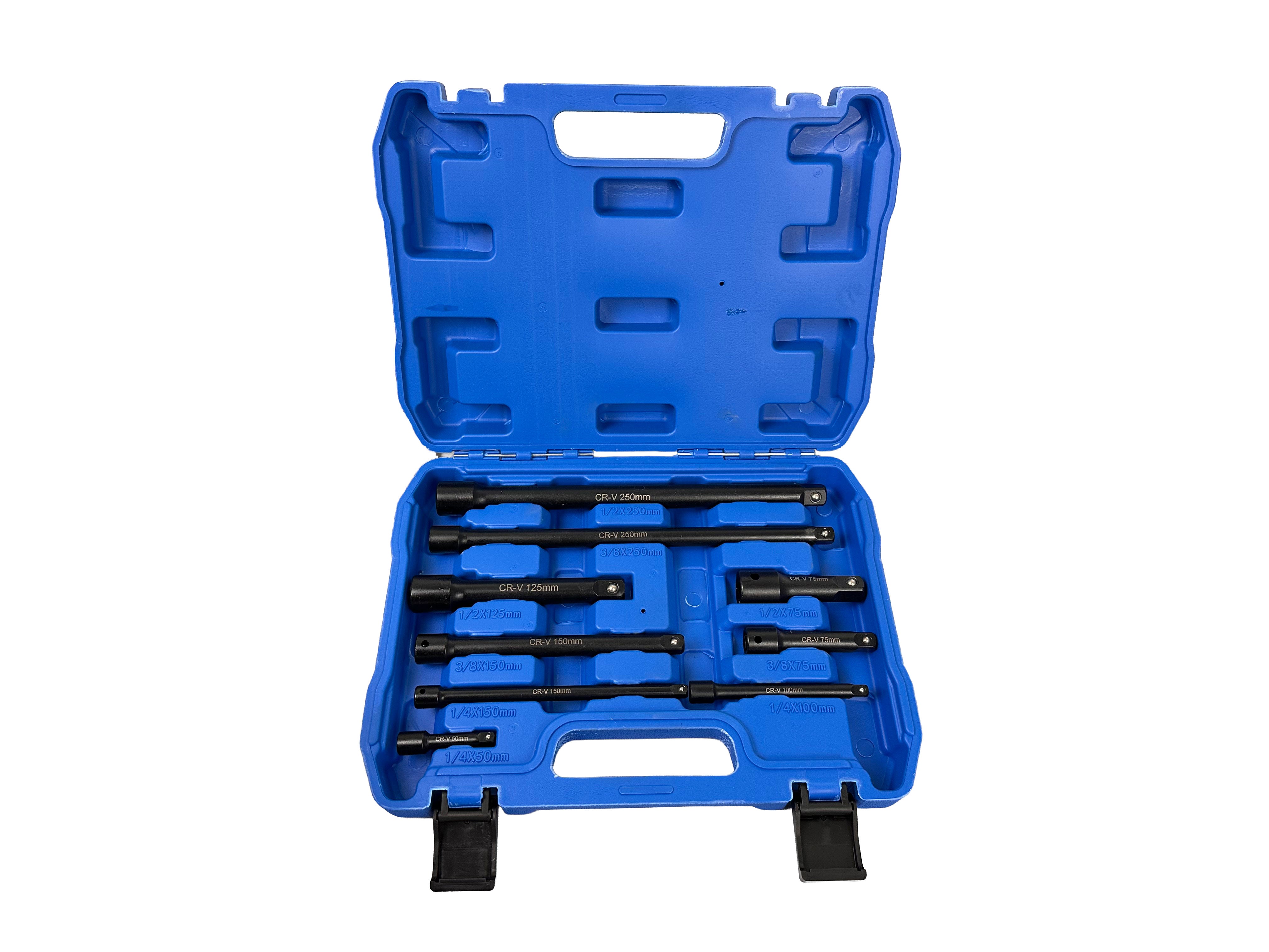 GÉPI HOSSZABBÍTÓ SZÁR KÉSZLET 1/4 3/8 1/2 9 DB GEBO TOOLS