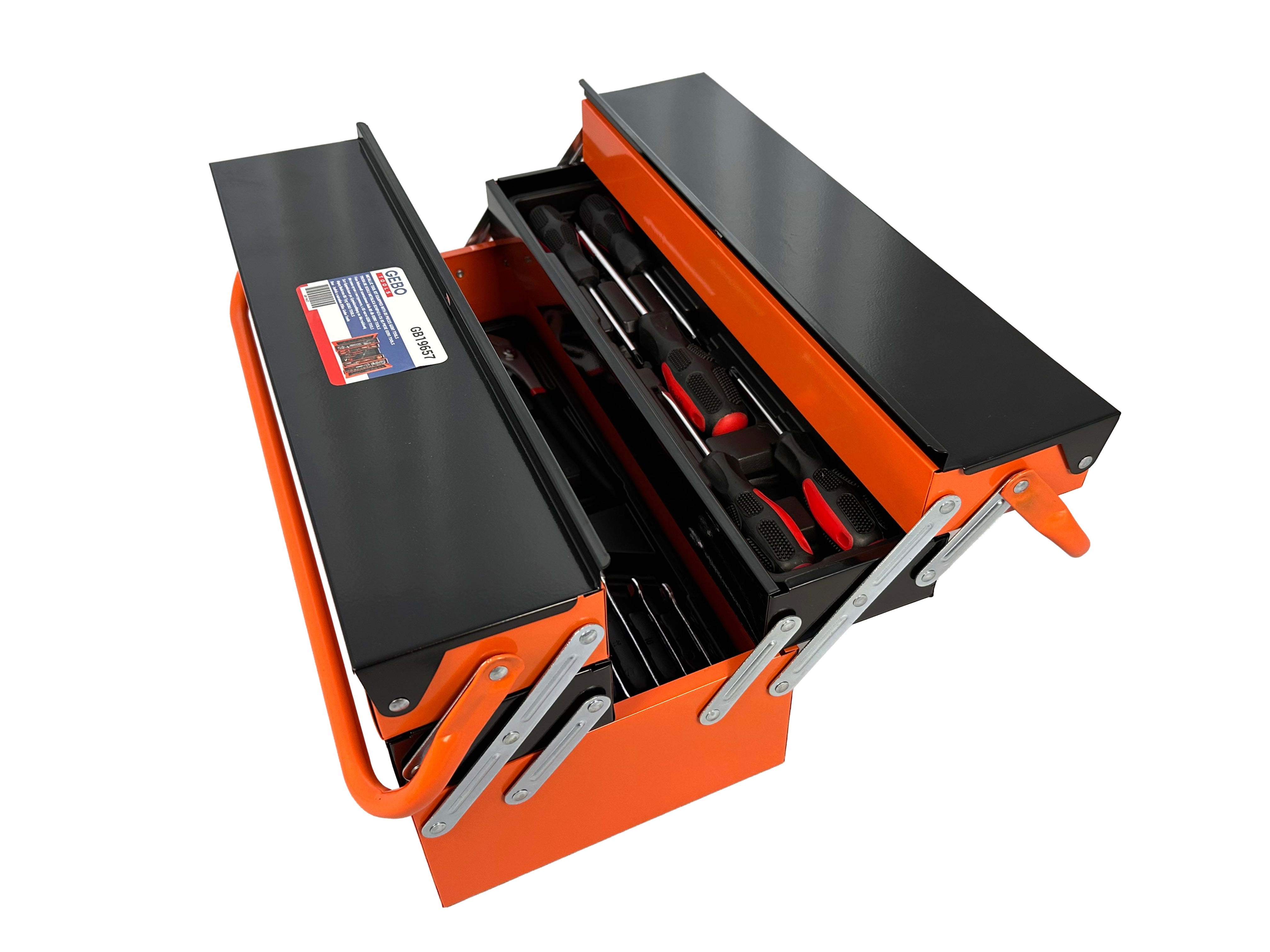 FÉM FELSZERELT SZERSZÁMOS LÁDA 85 DB GEBO TOOLS