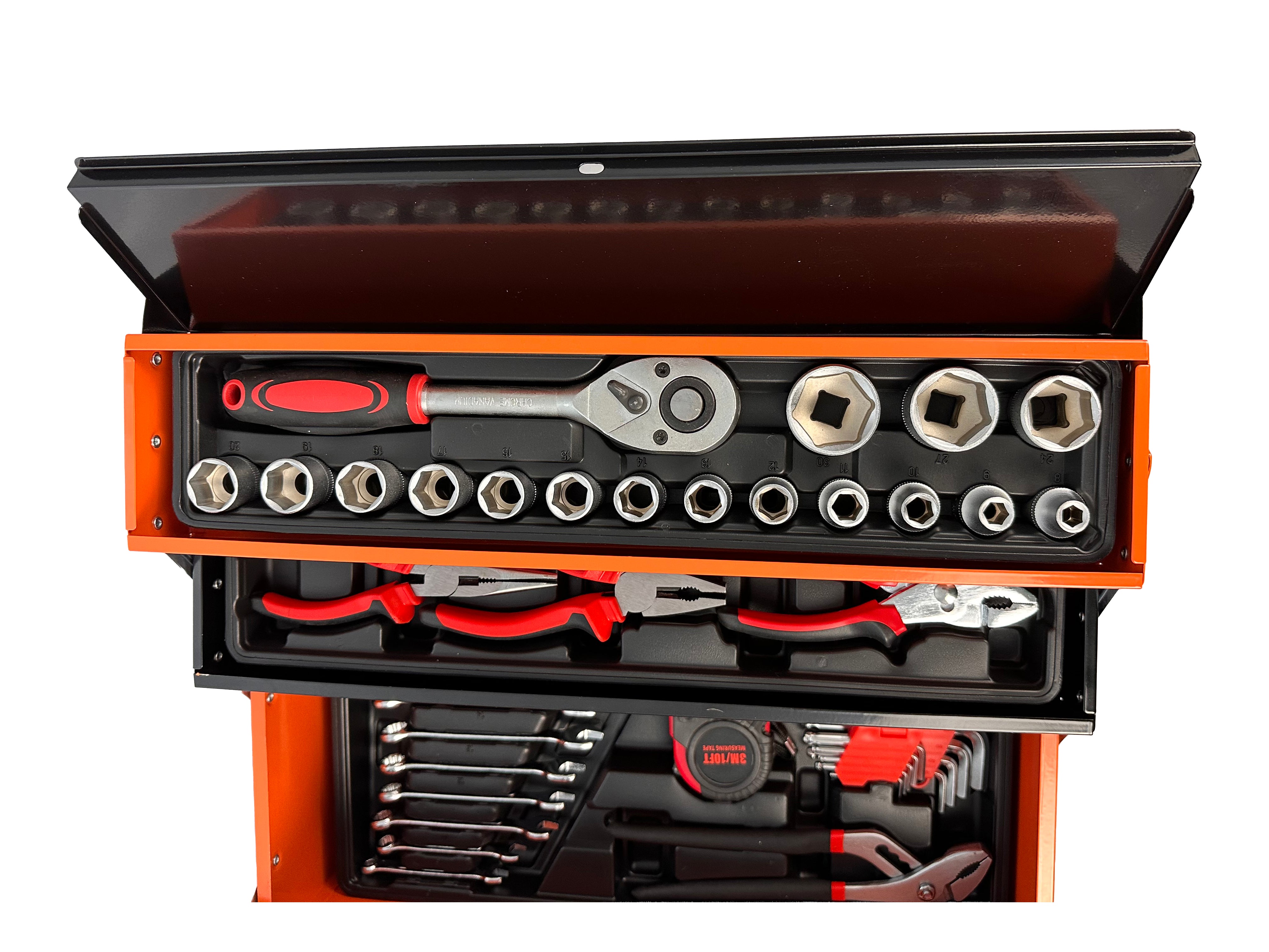 FÉM FELSZERELT SZERSZÁMOS LÁDA 85 DB GEBO TOOLS