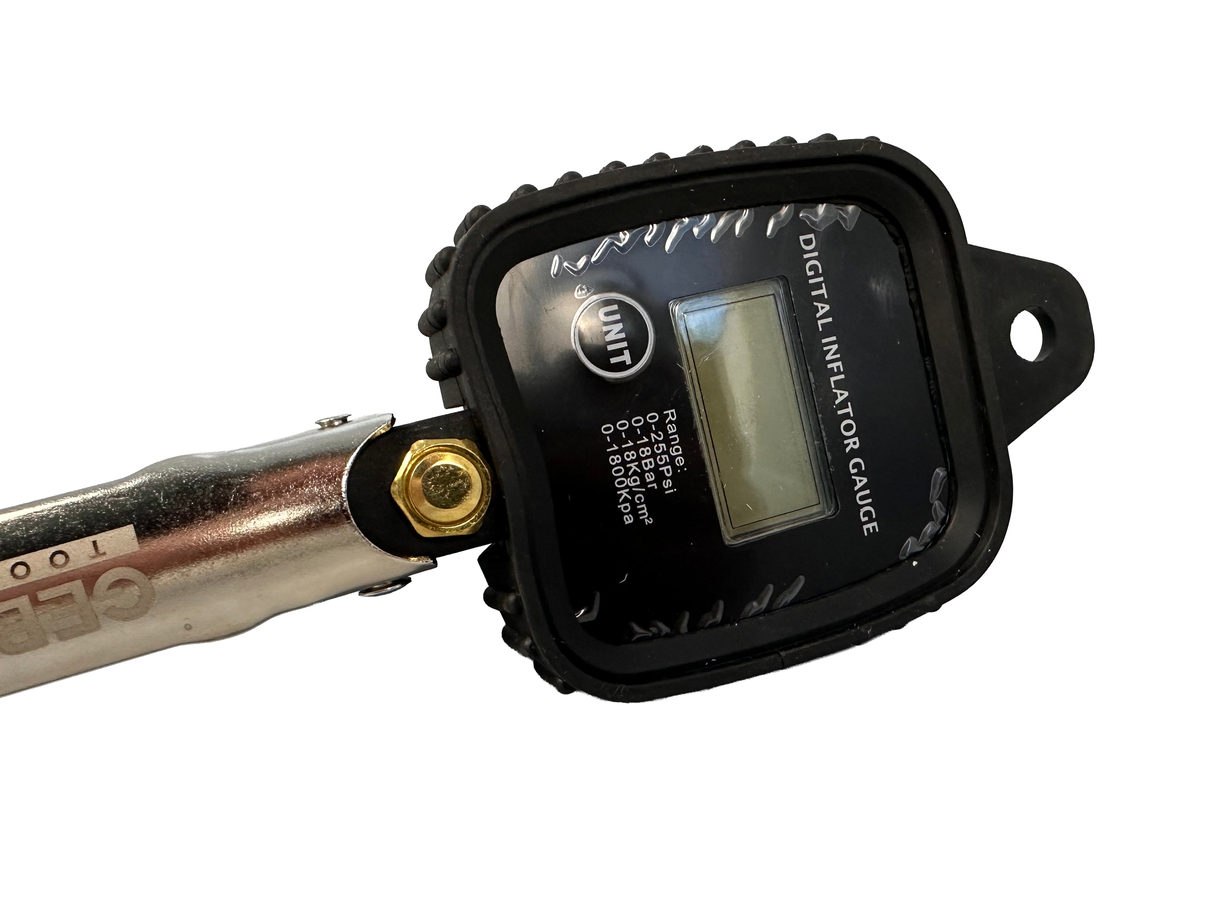 KERÉKFÚJÓ PISZTOLY DIGITÁLIS NYOMÁSMÉRŐVEL 0-255 PSI GEBO TOOLS