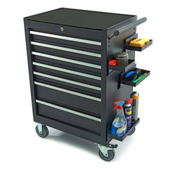 FEKETE MÁGNESES POLCKÉSZLET SZERSZÁMOS SZEKRÉNYHEZ 4 DB OLDALSZERVEZÉSHEZ, UNIVERZÁLIS, HBM HOLLANDIA