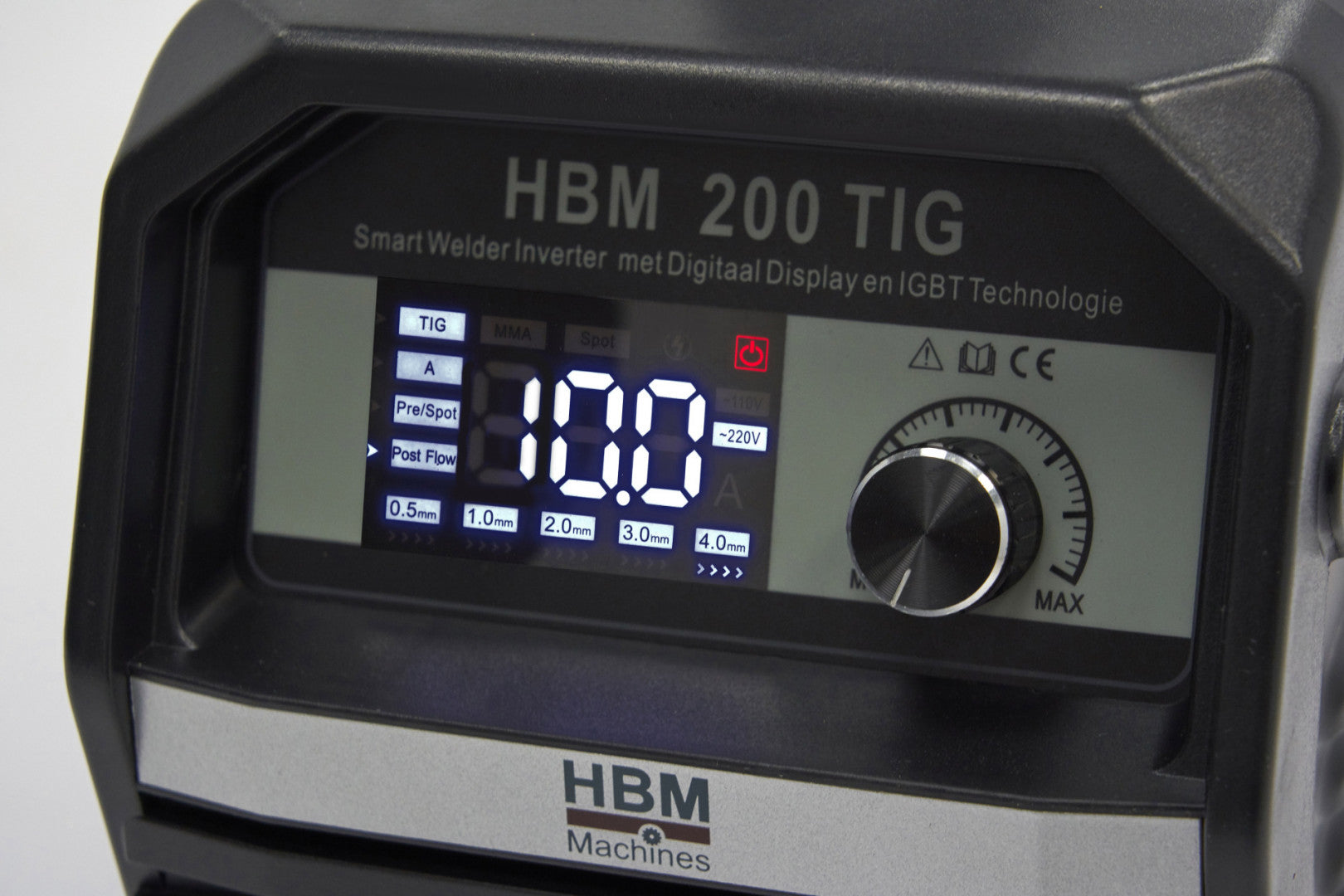 HEGESZTŐ INVERTER DIGITÁLIS KIJELZŐVEL TIG IGBT 200MAX HBM