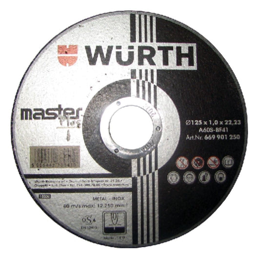 VÁGÓTÁRCSA MASTER D125 X 1.0 WÜRTH